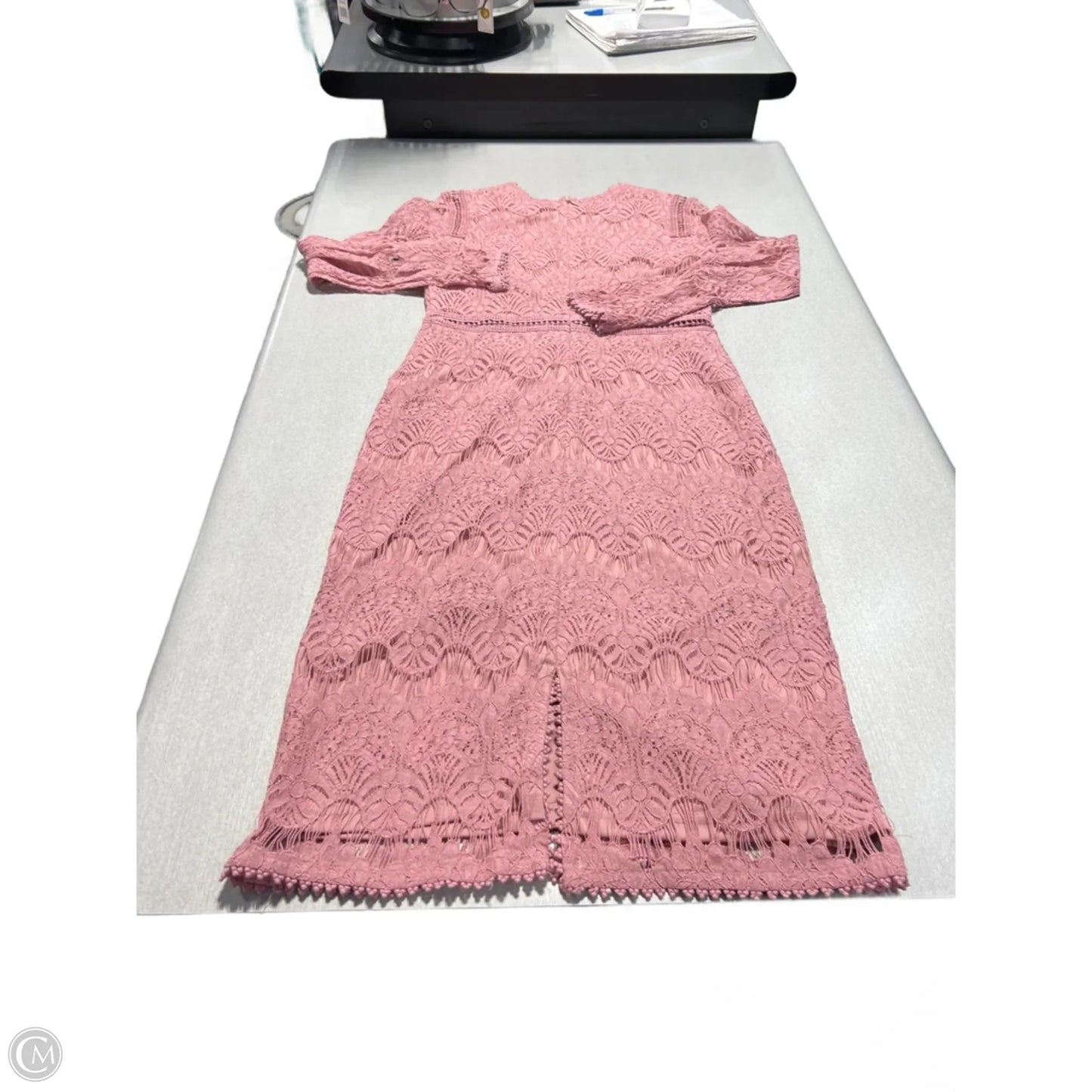 Dress Casual Midi By Cmc In Pink, Size: M