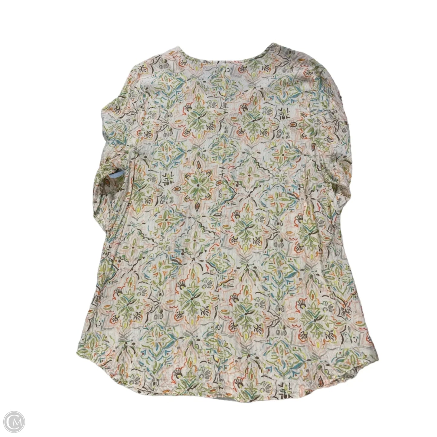 Top 3/4 Sleeve By Cj Banks In Multi-colored, Size: 1x