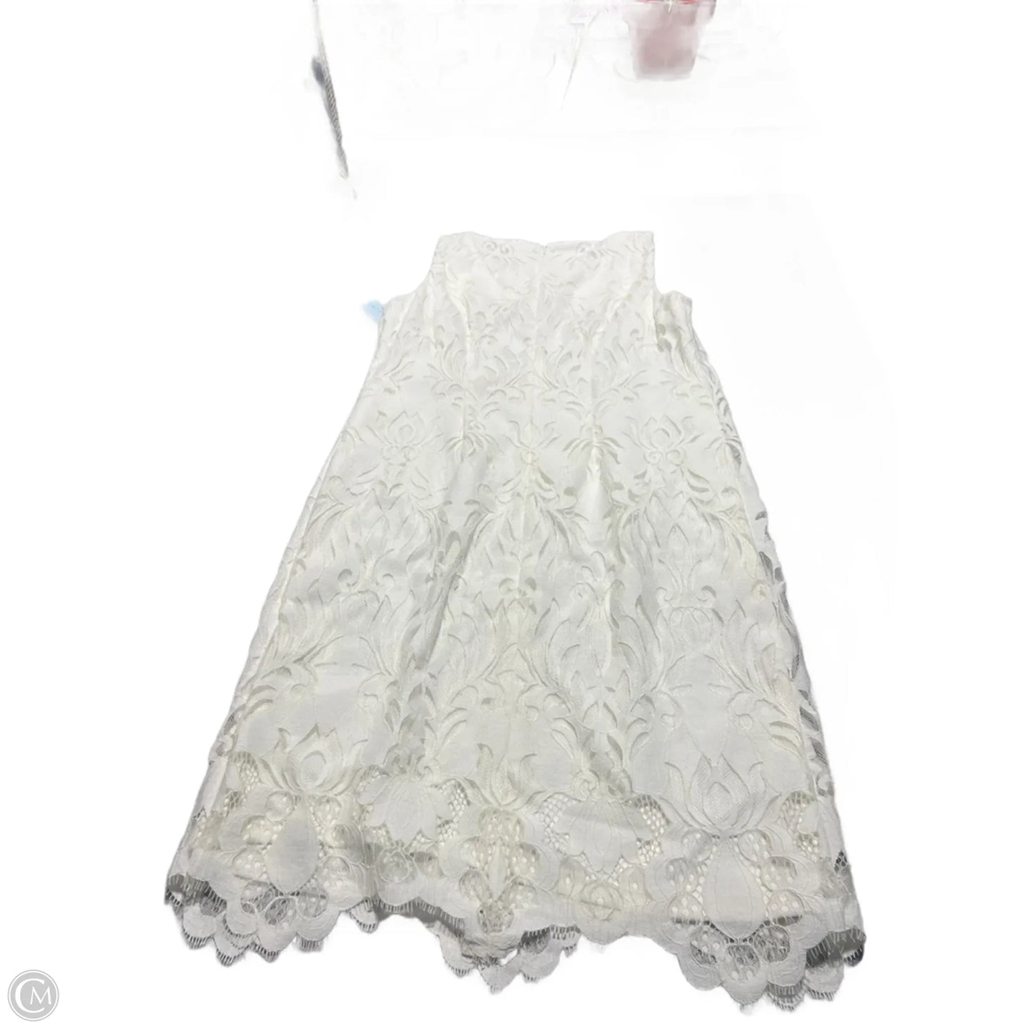 Dress Casual Midi By Chicos In White, Size: S