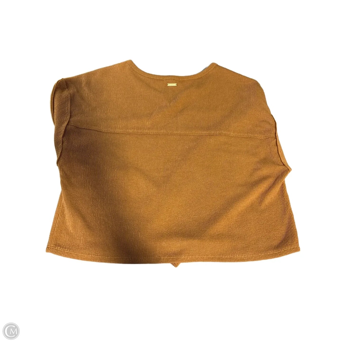 Top 3/4 Sleeve By Billabong In Tan, Size: L