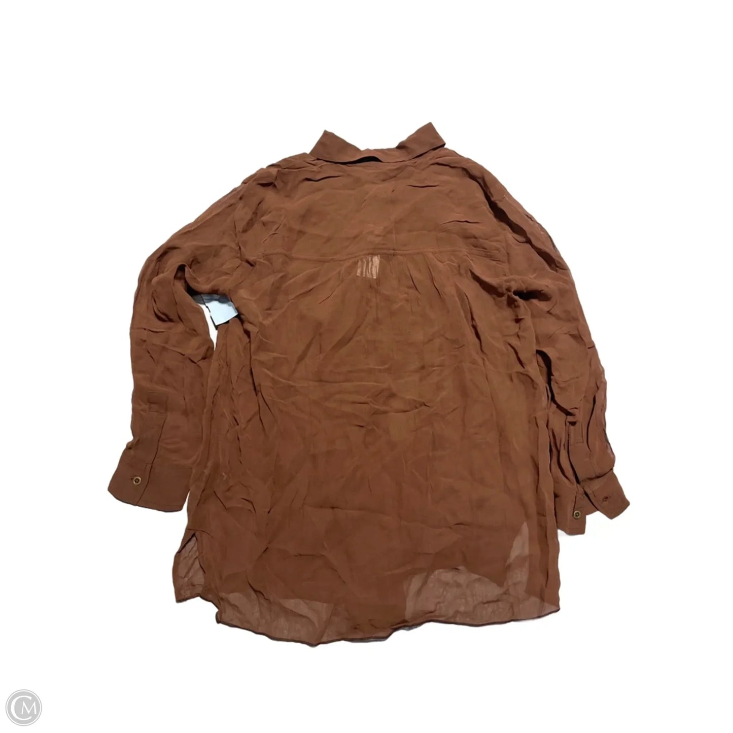Top Long Sleeve By Pilcro In Brown, Size: Xs