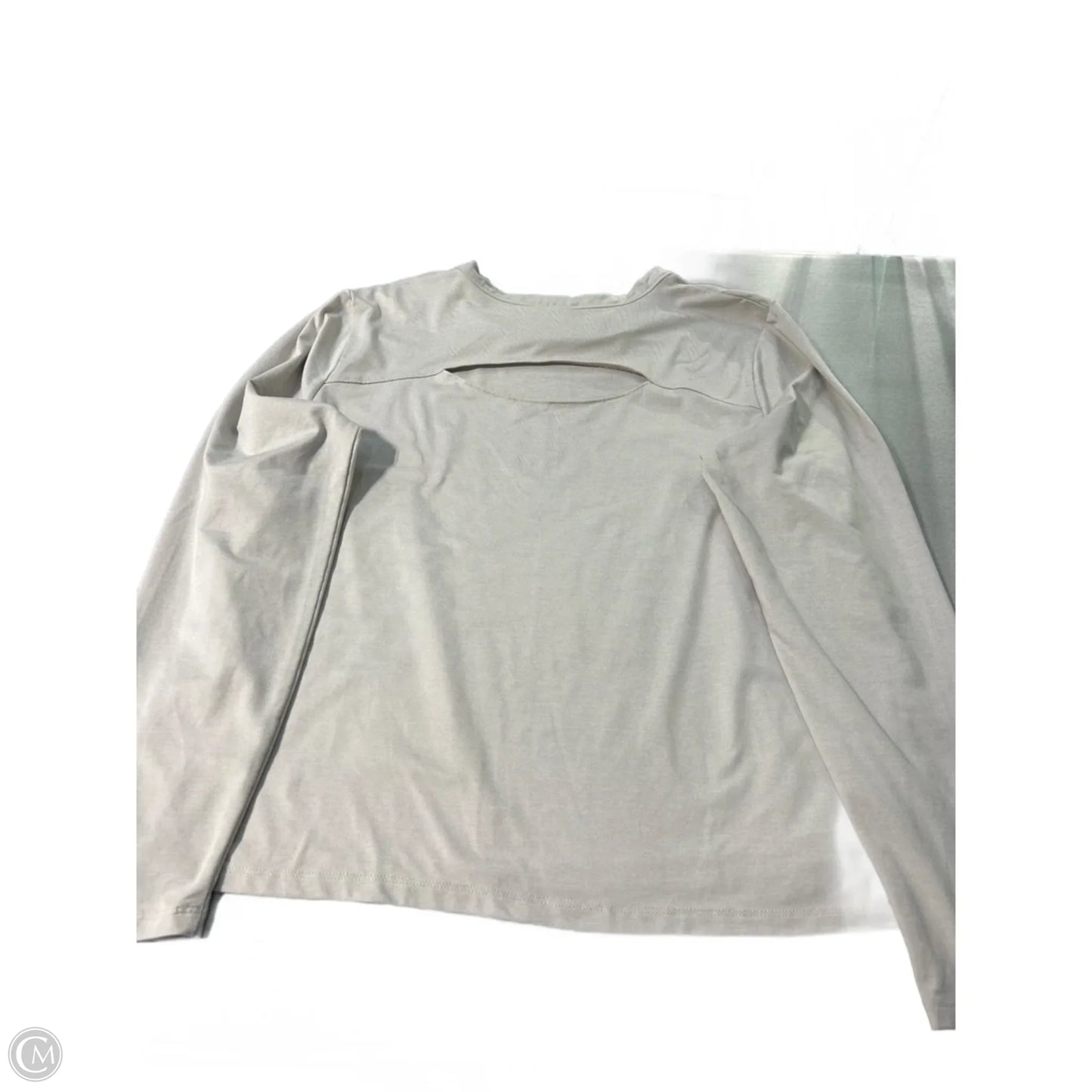 Athletic Top Long Sleeve Collar By All In Motion In Cream, Size: Xl