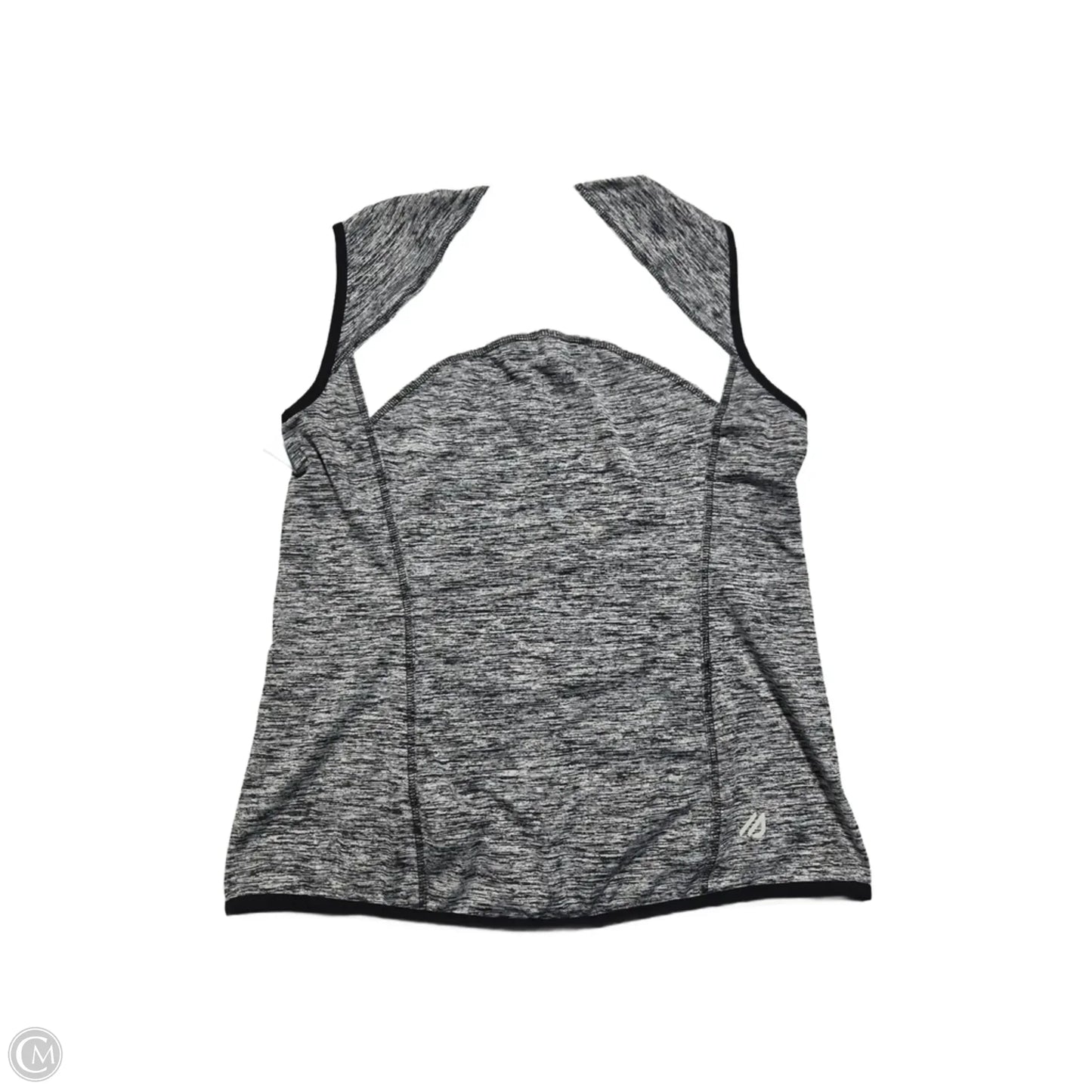 Vest Puffer & Quilted By Eddie Bauer In Grey & White, Size: M