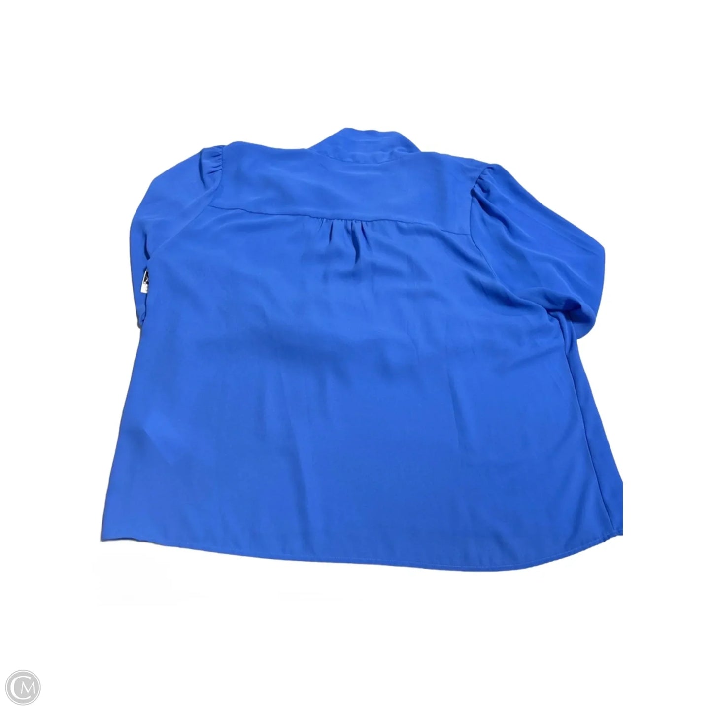 Blouse Long Sleeve By Banana Republic In Blue, Size: Xl