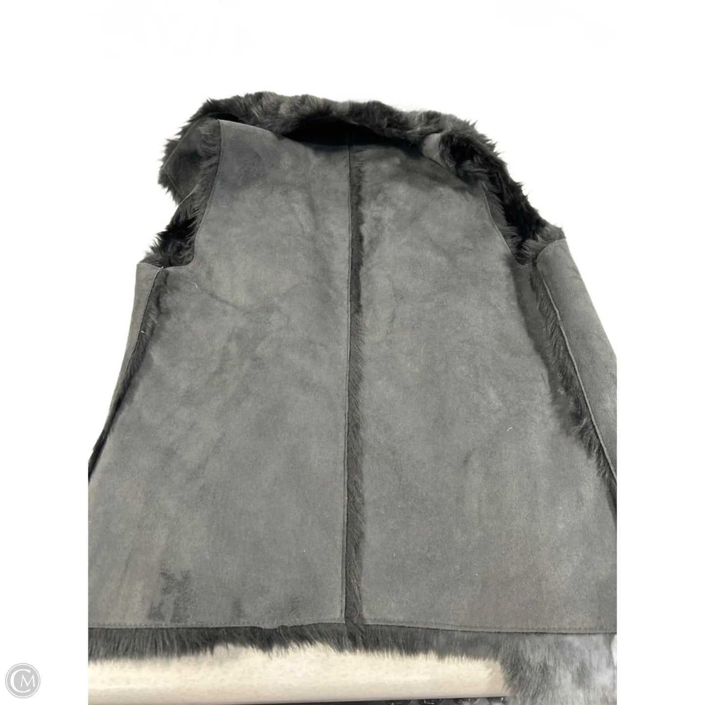 Vest Faux Fur & Sherpa By Loft In Grey, Size: Xs