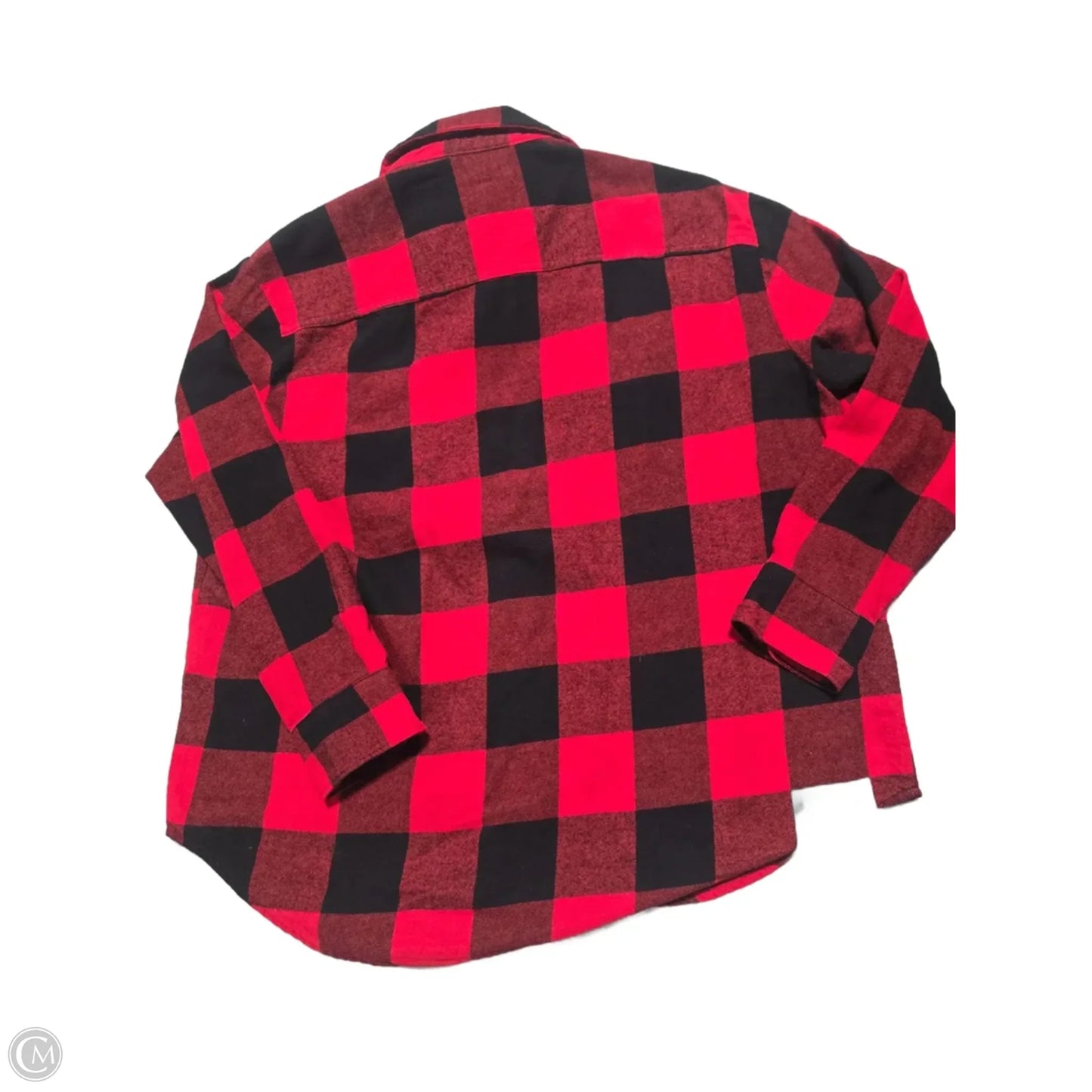 Top Long Sleeve By Old Navy In Plaid Pattern, Size: L