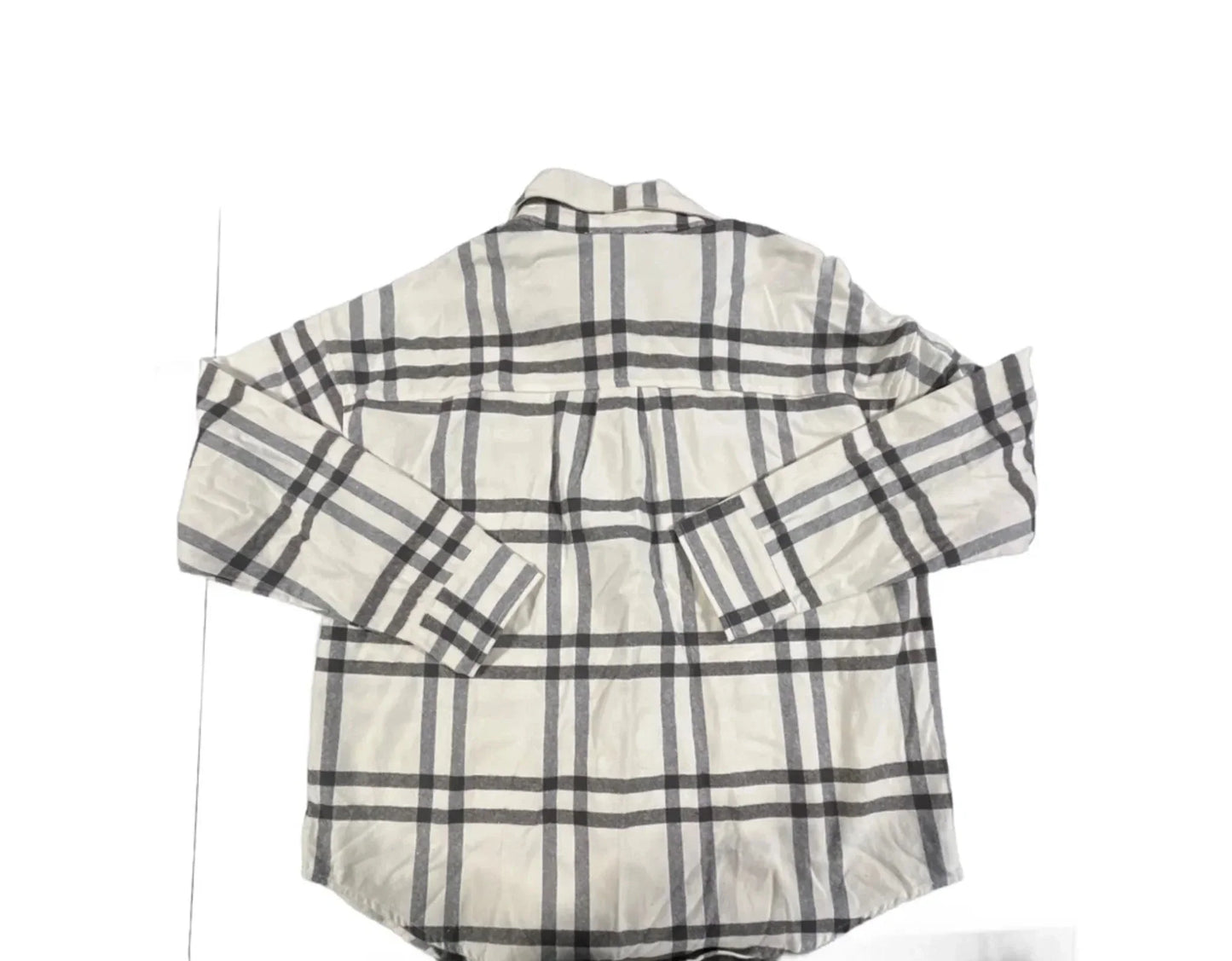 Top Long Sleeve By Blu Pepper In Plaid Pattern, Size: L