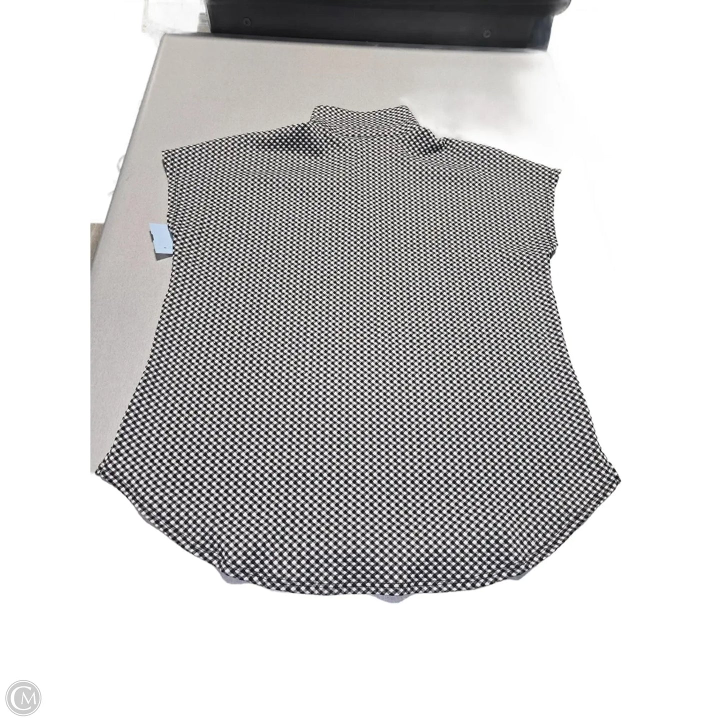 Top Short Sleeve By Jones New York In Black & White, Size: L