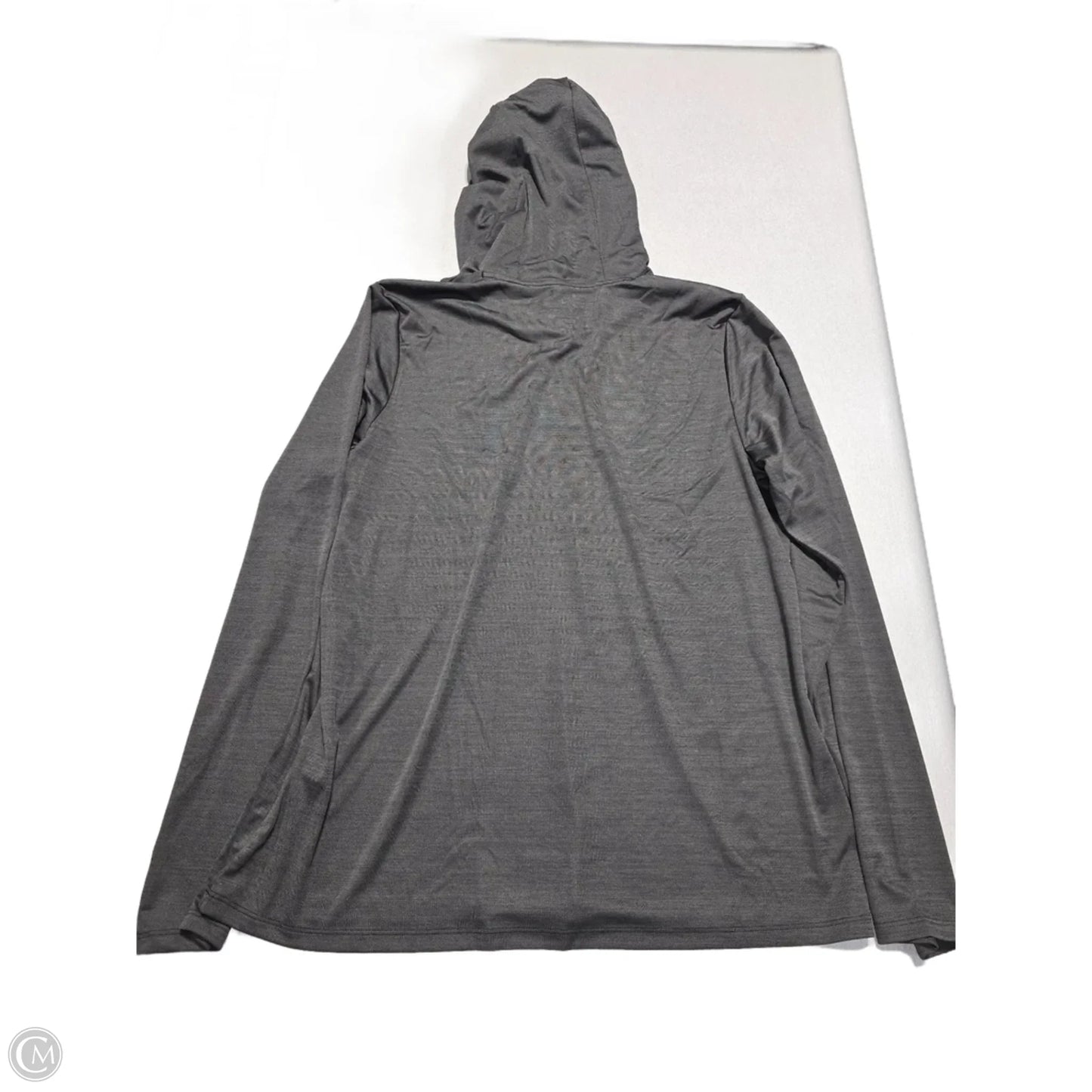 Athletic Top Long Sleeve Hoodie By Under Armour In Grey, Size: Xl