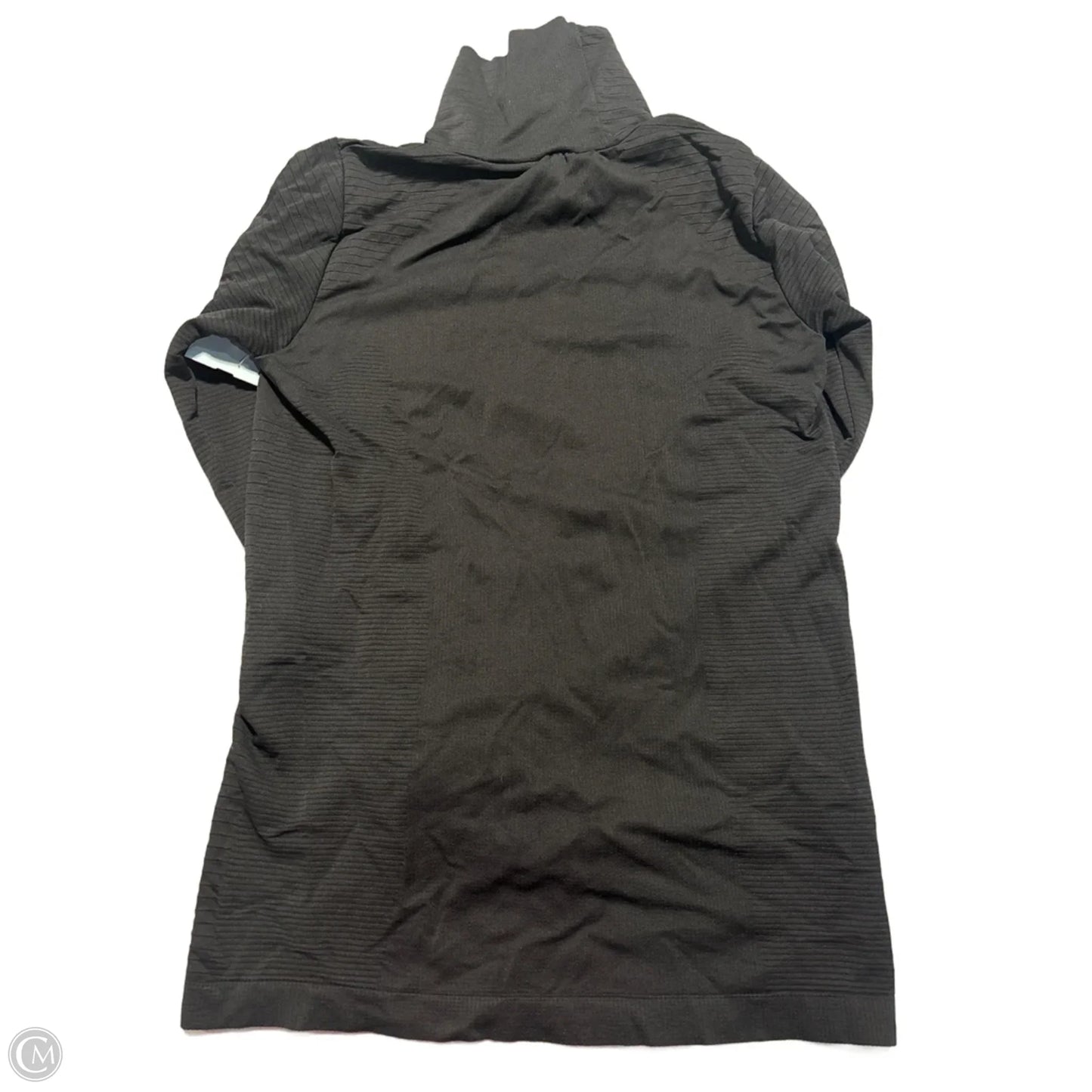 Athletic Top Long Sleeve Collar By Athleta In Black, Size: L