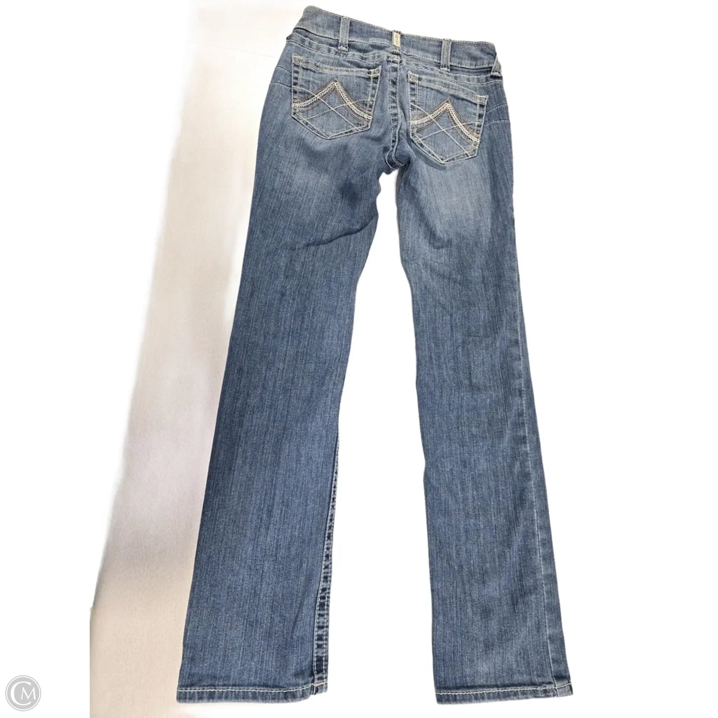 Jeans Boot Cut By Ariat In Blue Denim, Size: 2
