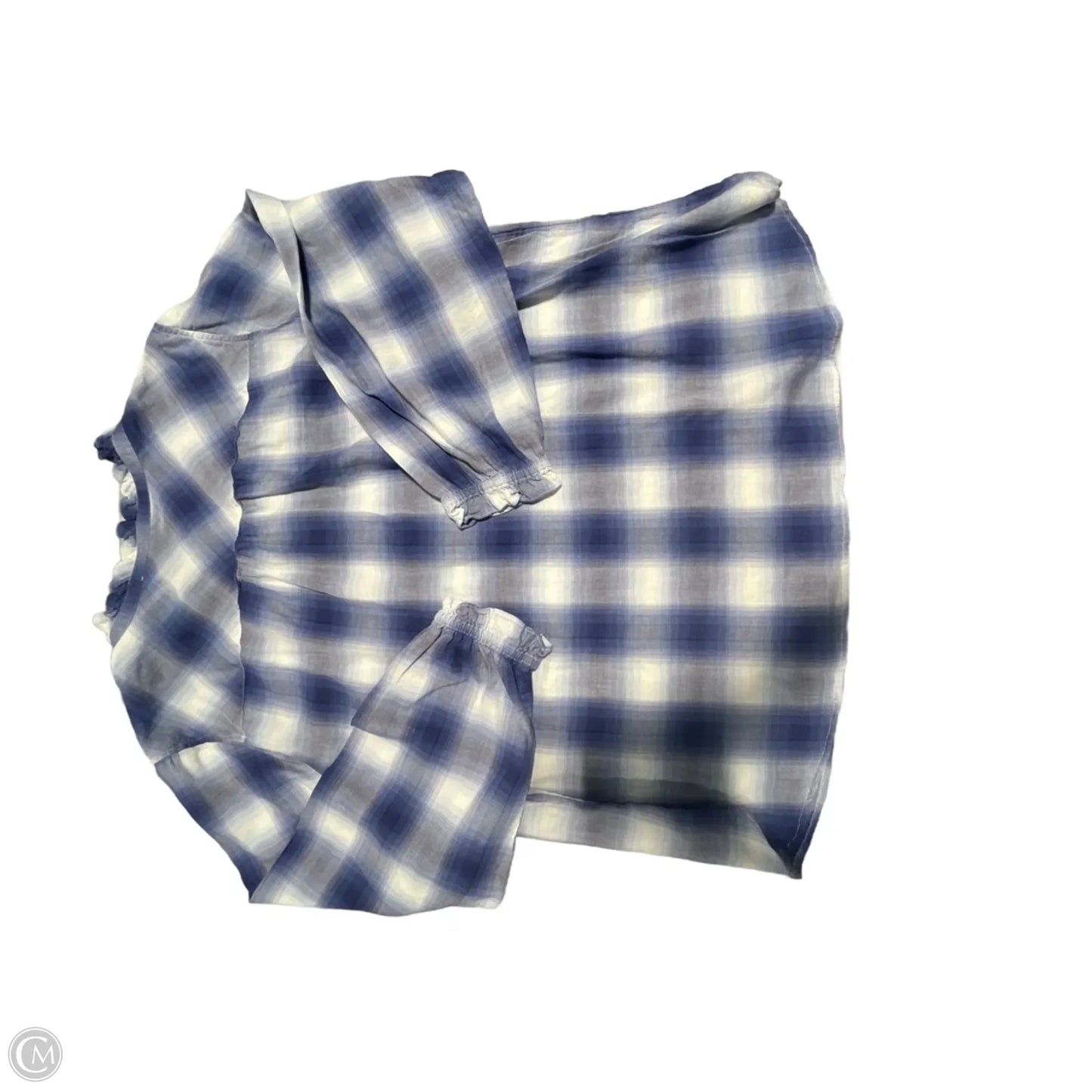 Top Long Sleeve By Talbots In Blue, Size: 3x