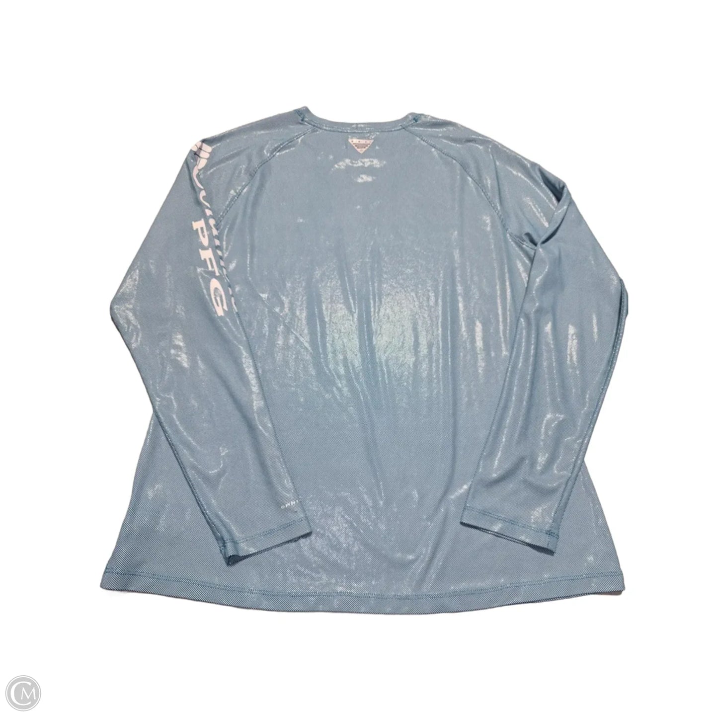 Athletic Top Long Sleeve Collar By Columbia In Blue, Size: L