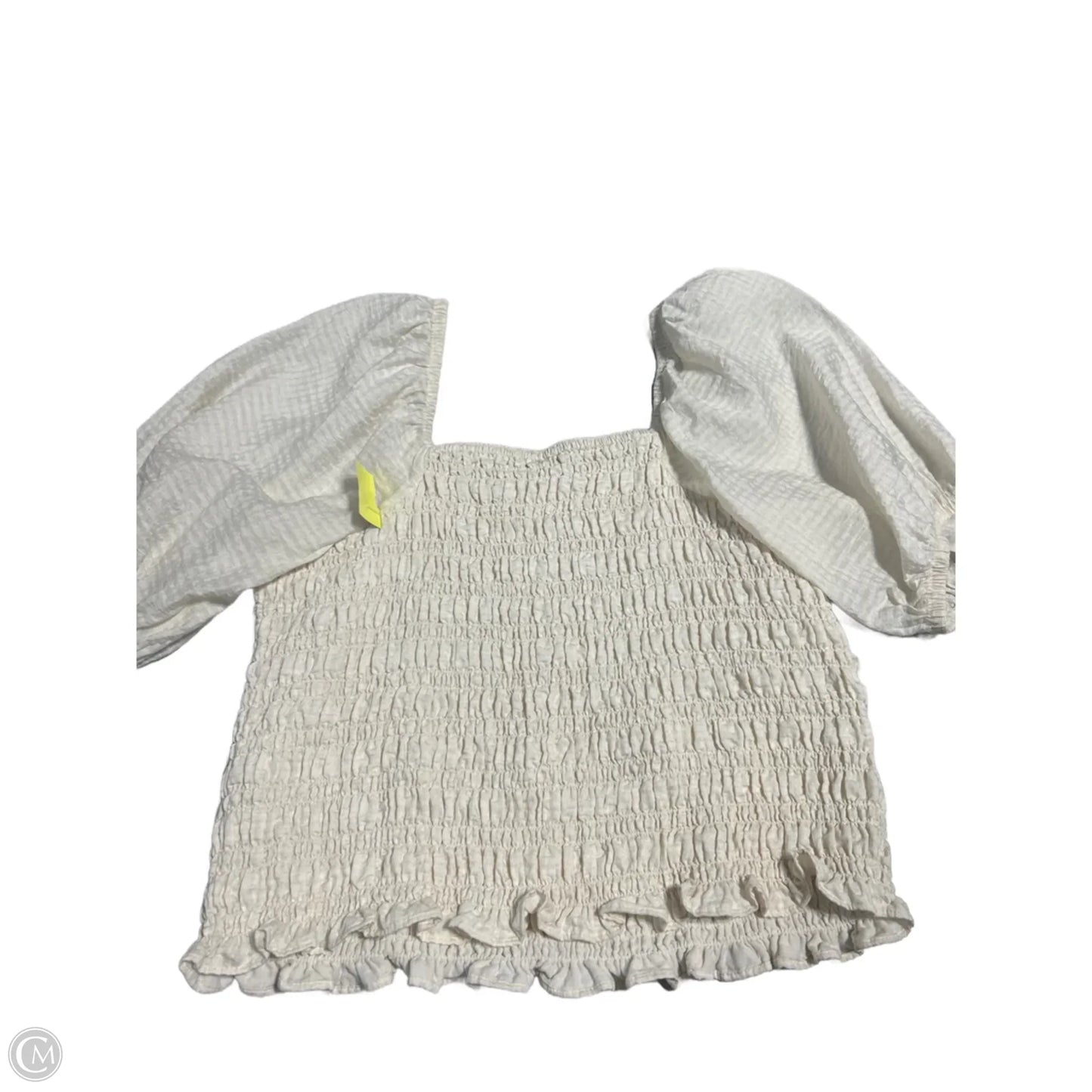 Top Short Sleeve By Old Navy In Cream, Size: Xxl