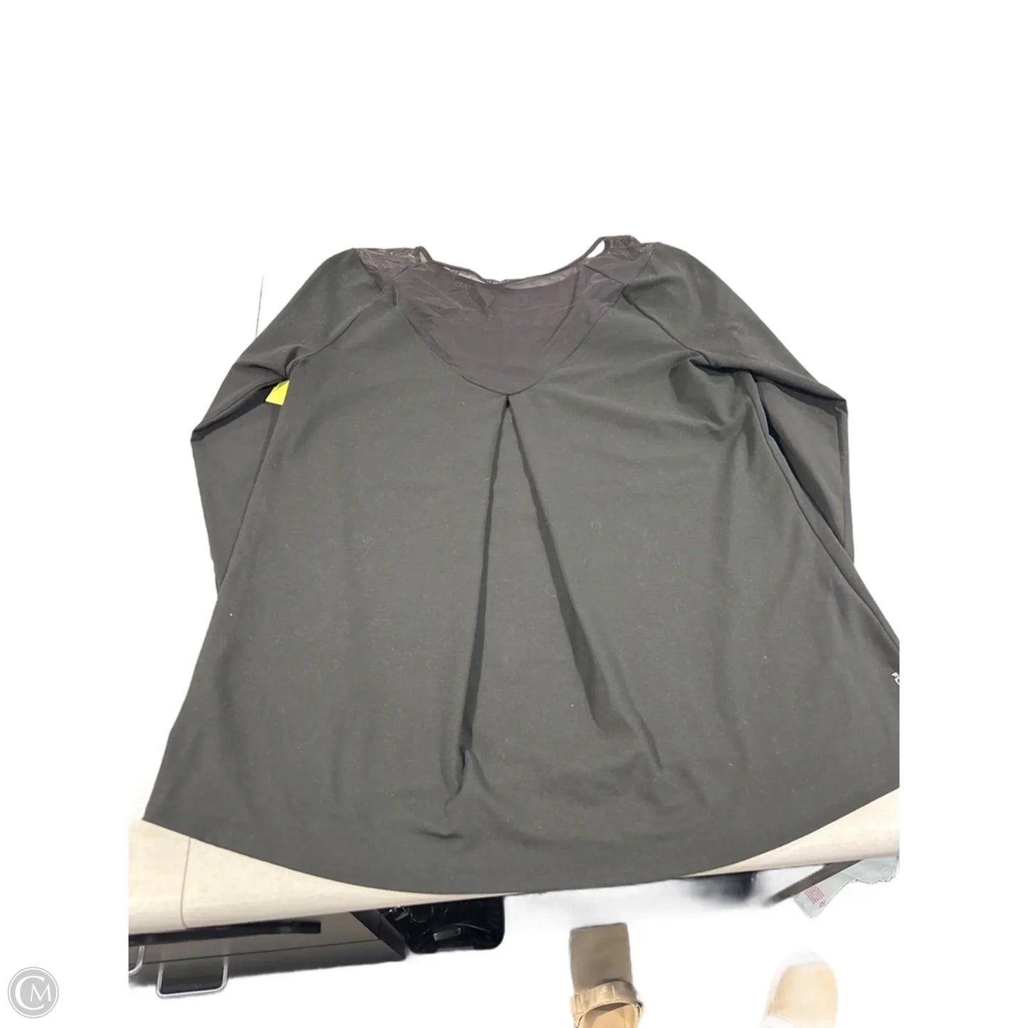 Athletic Top Long Sleeve Collar By The North Face In Black, Size: Xxl