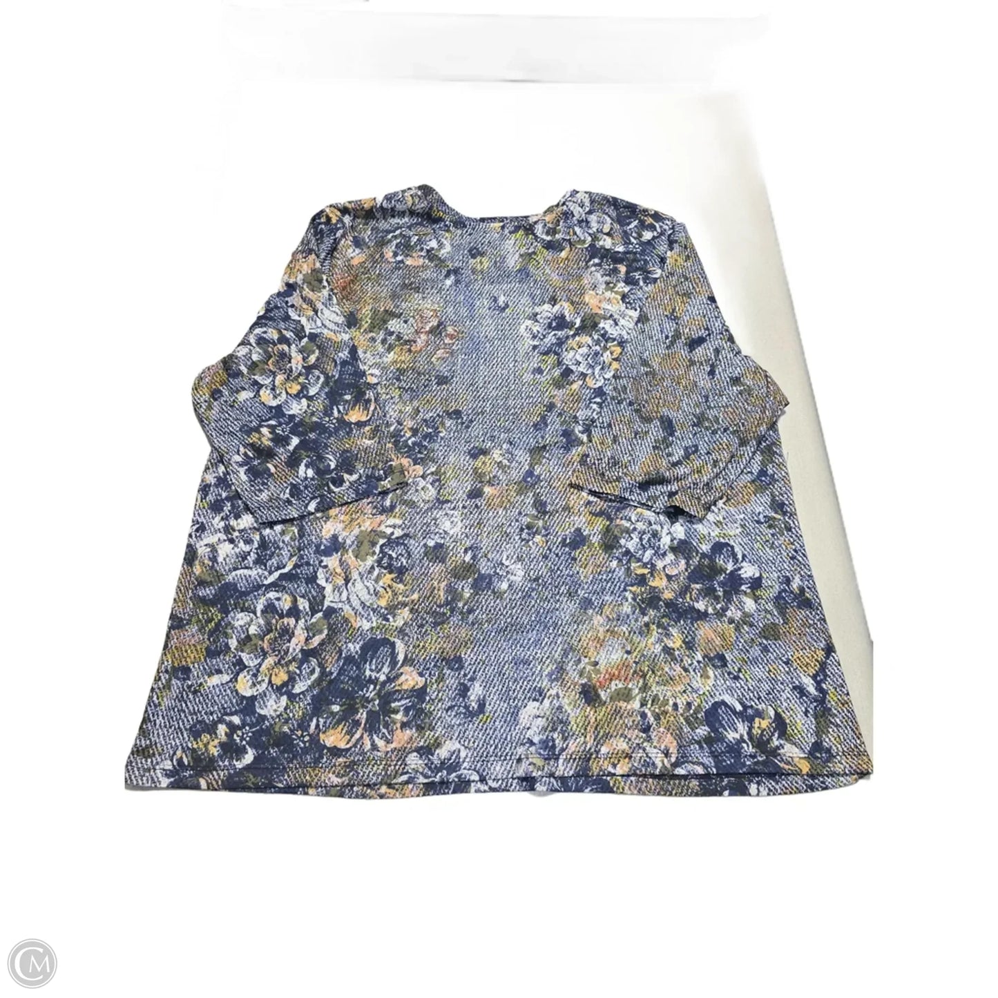 Top 3/4 Sleeve By Cj Banks In Blue, Size: 3x