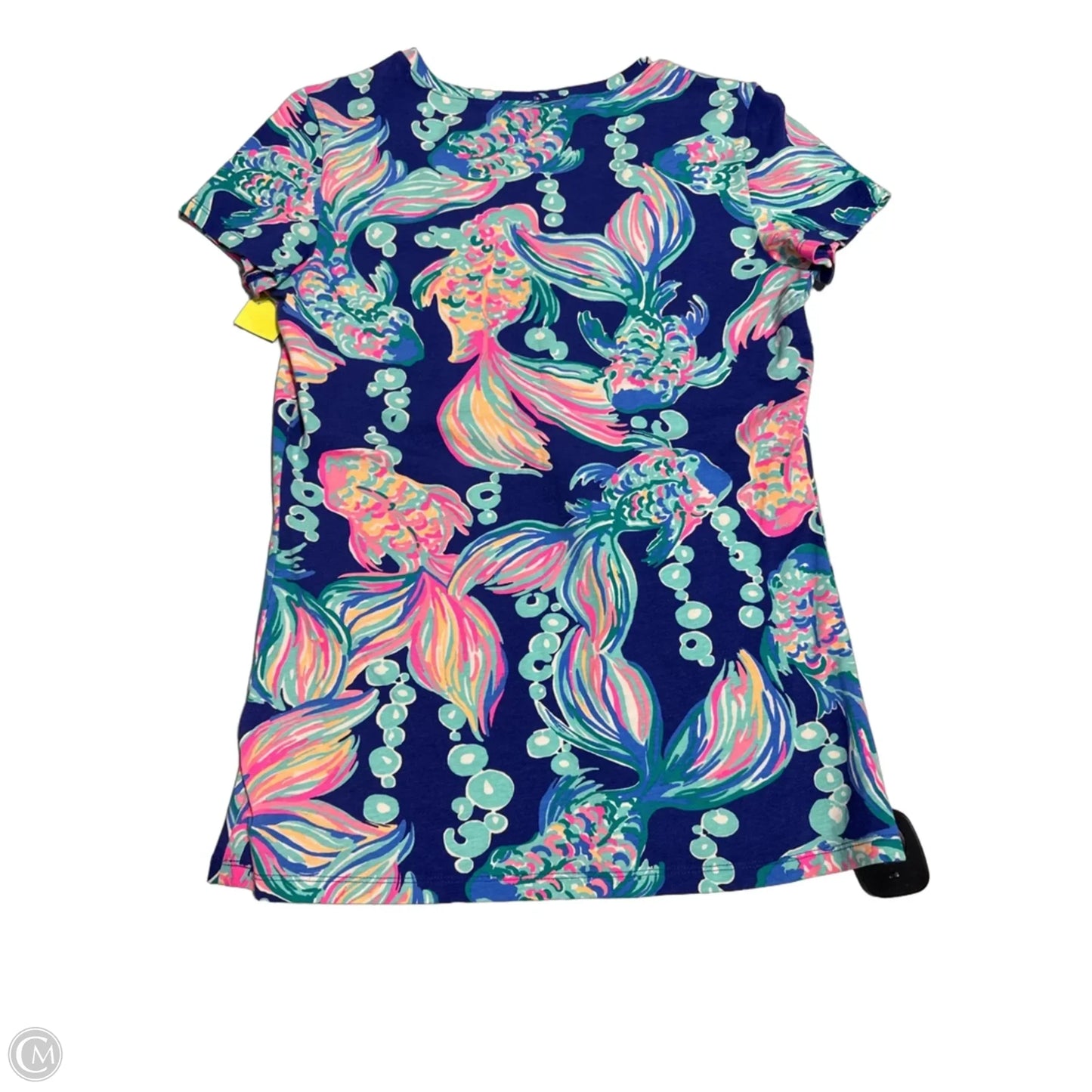 Top Short Sleeve Designer By Lilly Pulitzer In Blue, Size: S