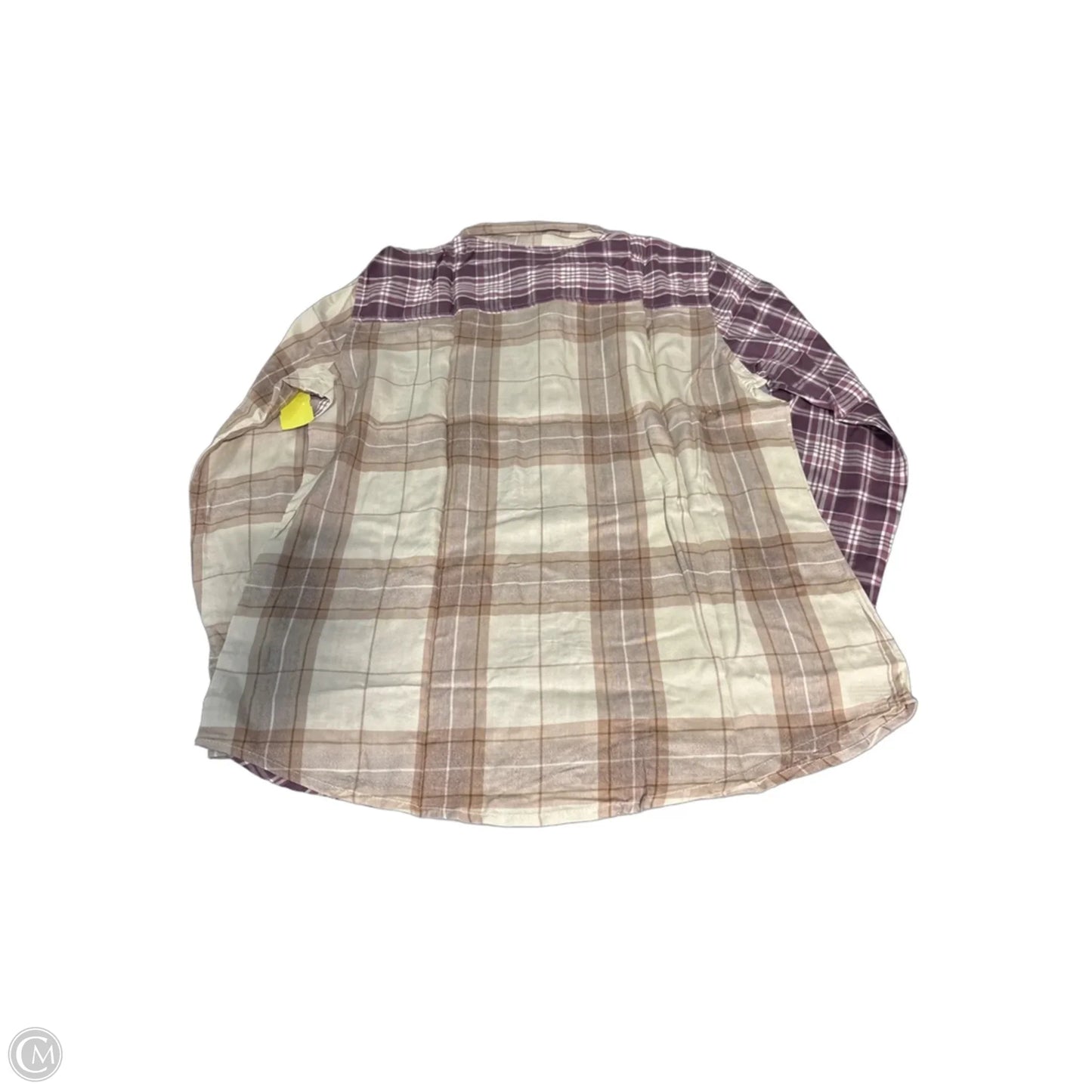 Top Long Sleeve By Thread And Supply In Plaid Pattern, Size: S