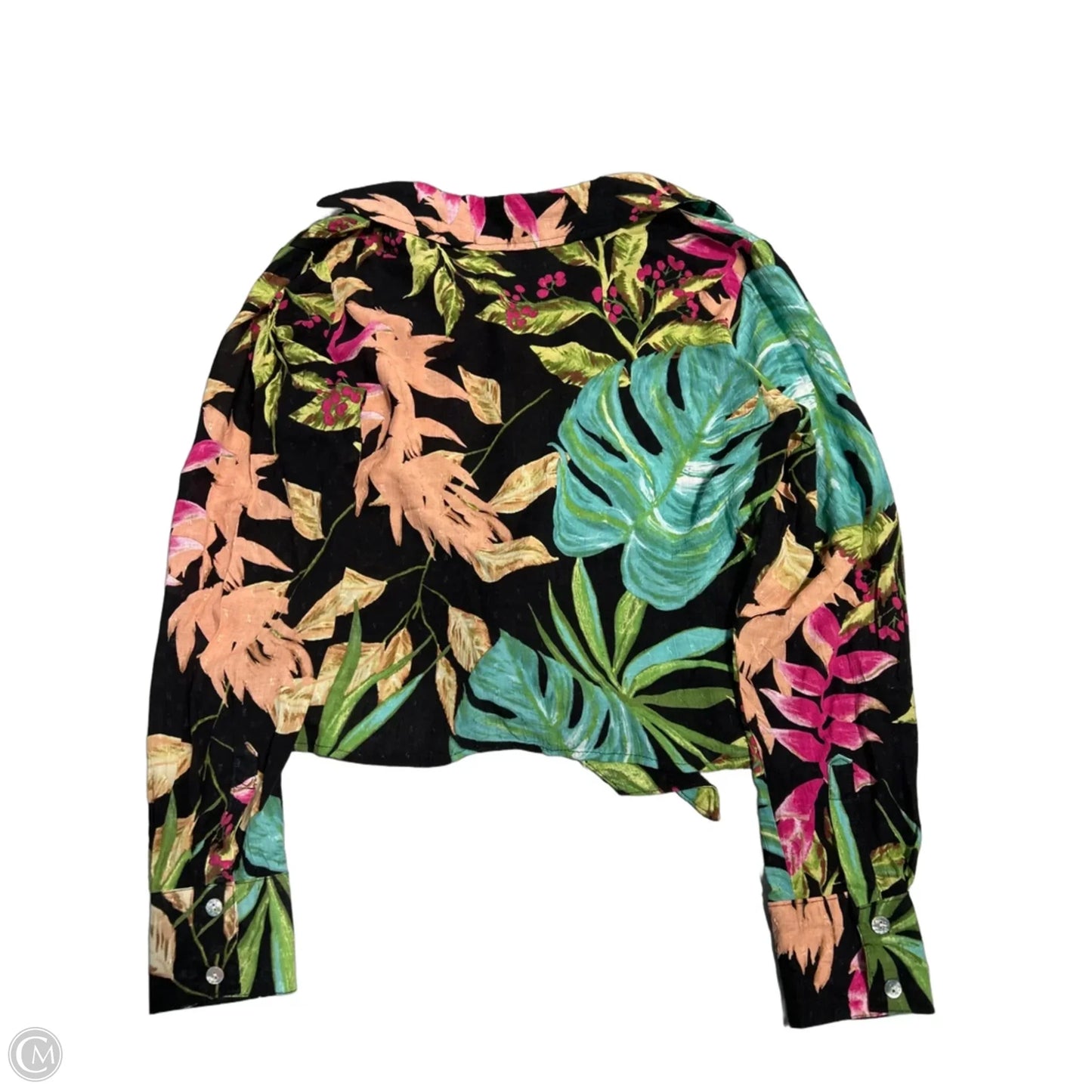 Blouse Long Sleeve By Rachel Roy In Floral Print, Size: S