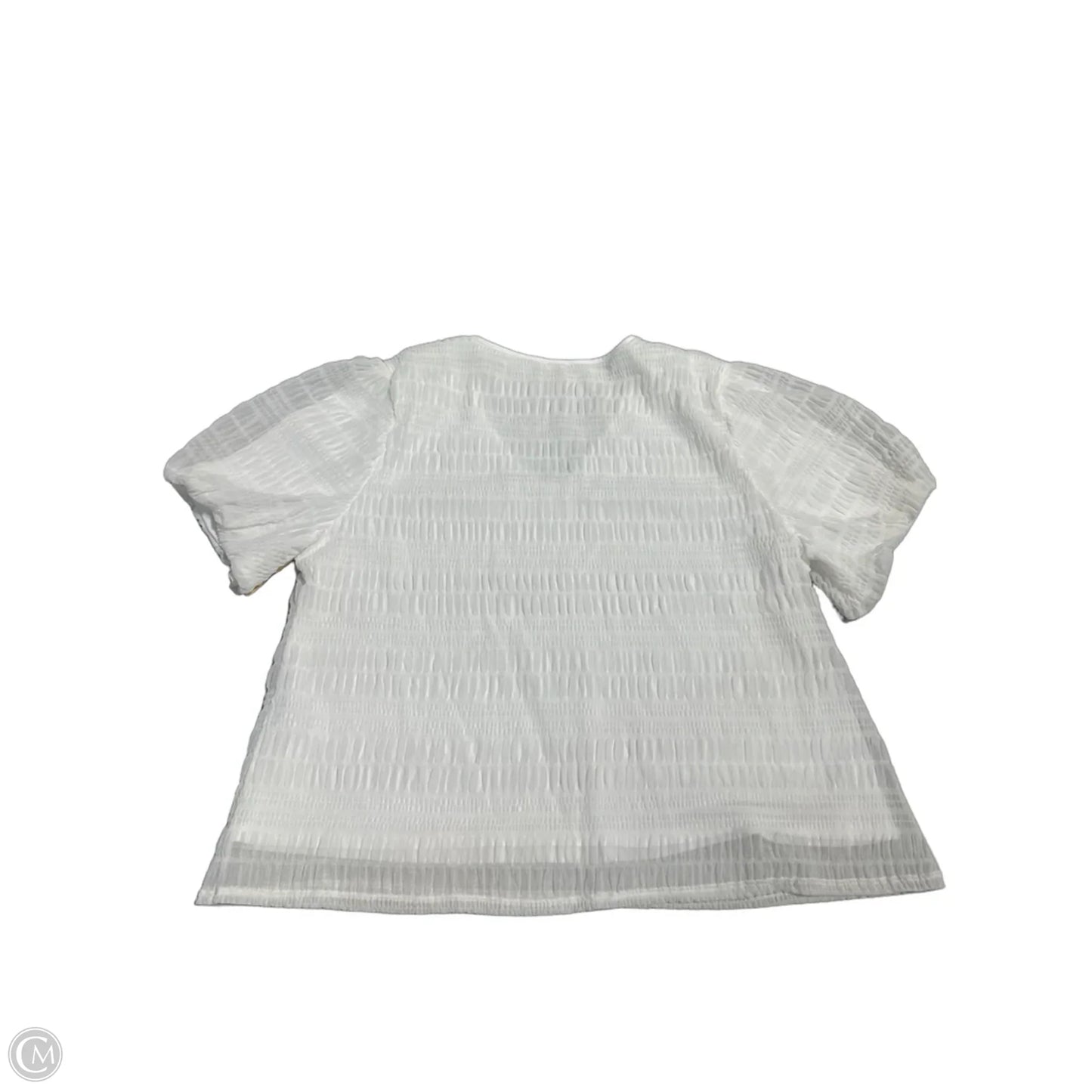 Top Short Sleeve By Vince Camuto In White, Size: Xl