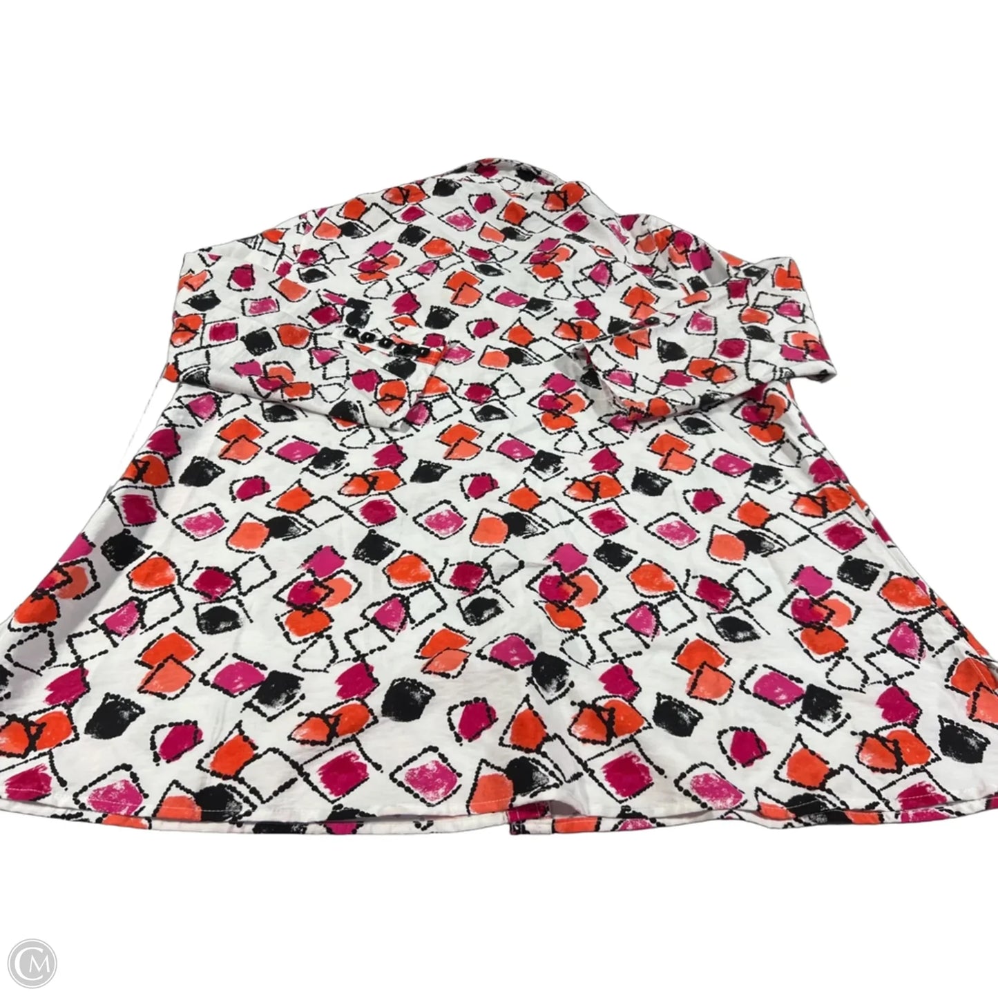 Top Long Sleeve By Multiples In Pink & White, Size: L