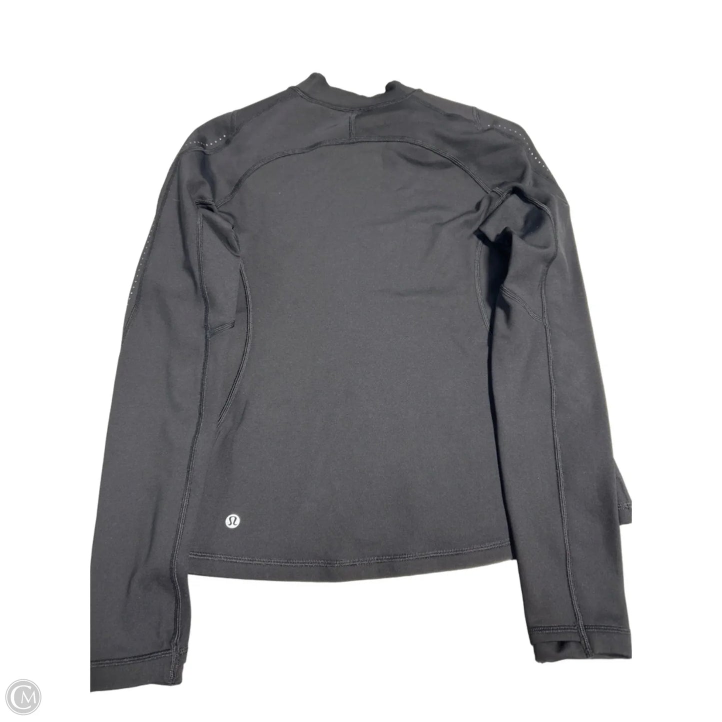 Athletic Top Long Sleeve Collar By Lululemon In Black, Size: S
