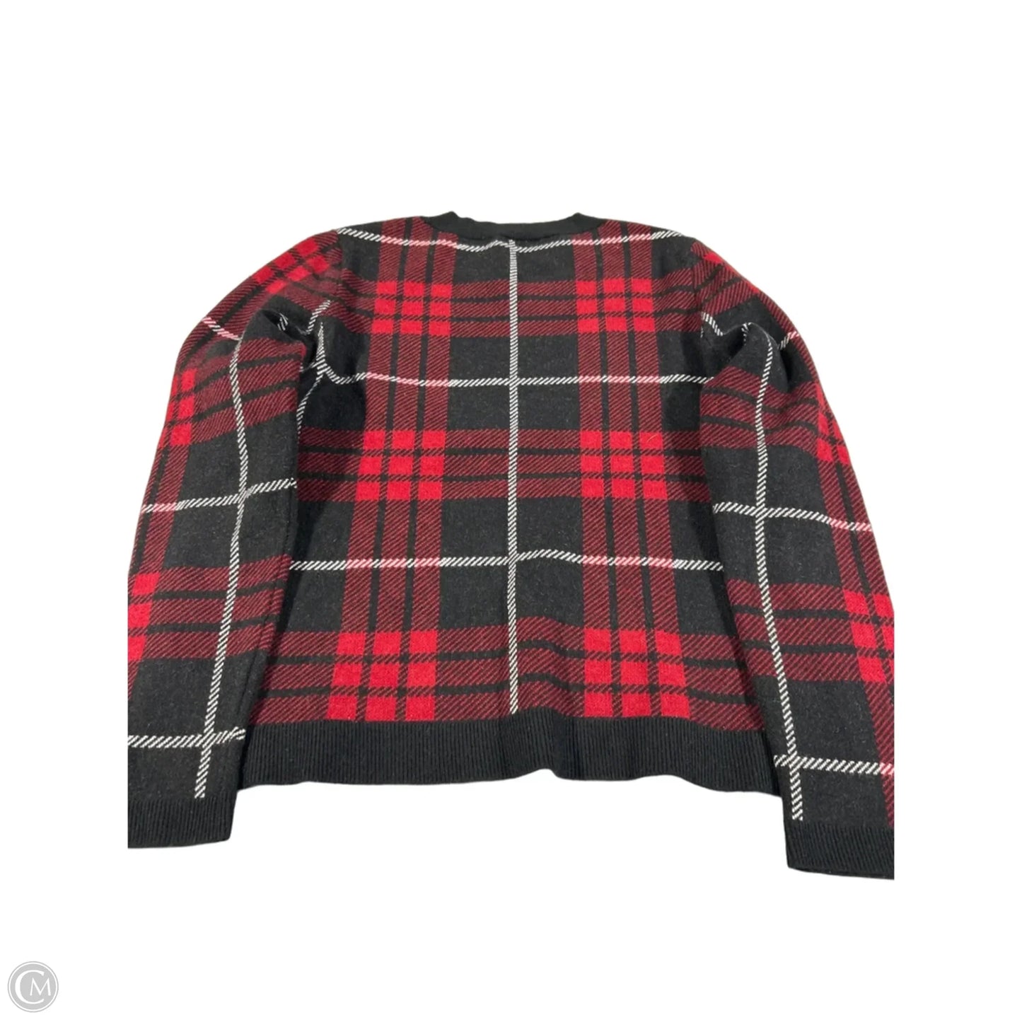 Sweater By Anne Klein In Black & Red, Size: M