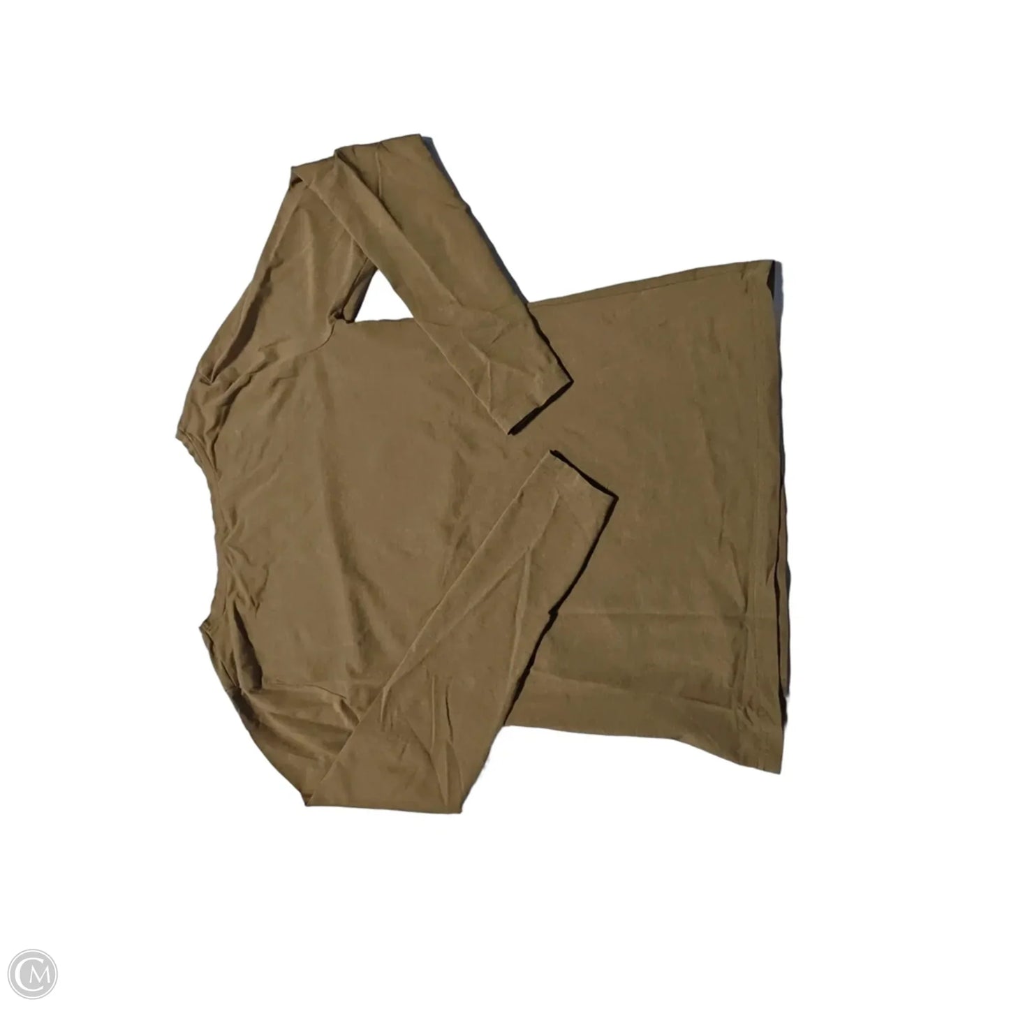 Top Long Sleeve By Cmc In Green, Size: L