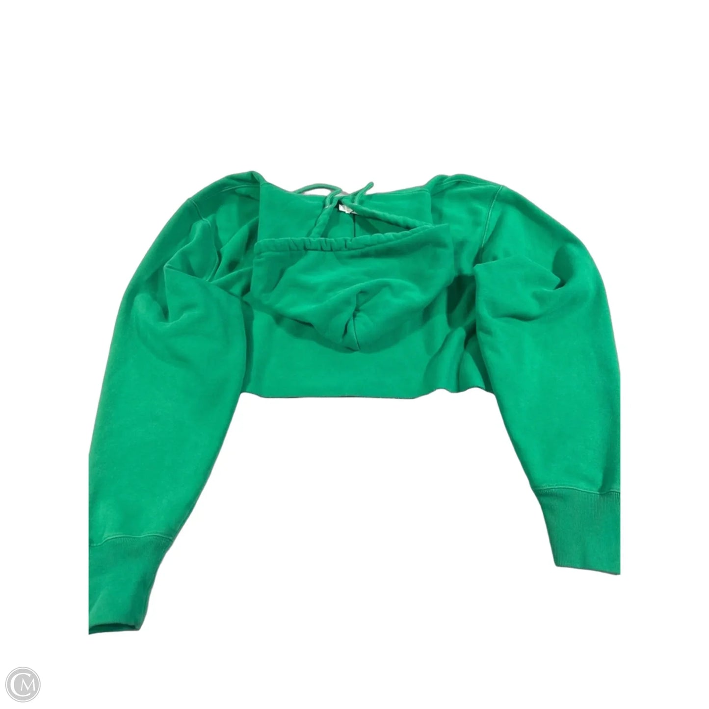 Sweatshirt Hoodie By Champion In Green, Size: M