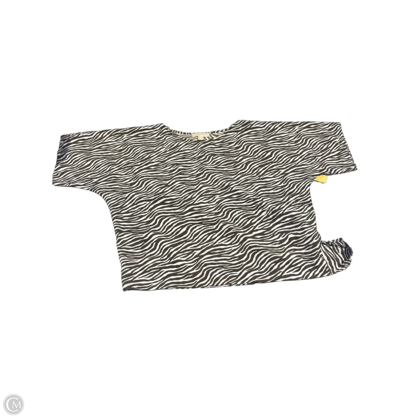 Top Short Sleeve By Michael By Michael Kors In Zebra Print, Size: L