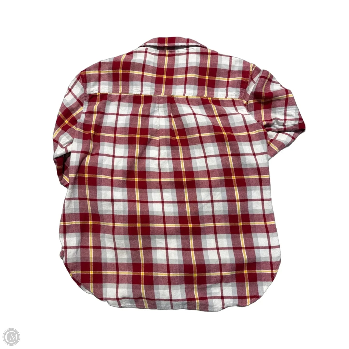 Top Long Sleeve By Cmc In Plaid Pattern, Size: M