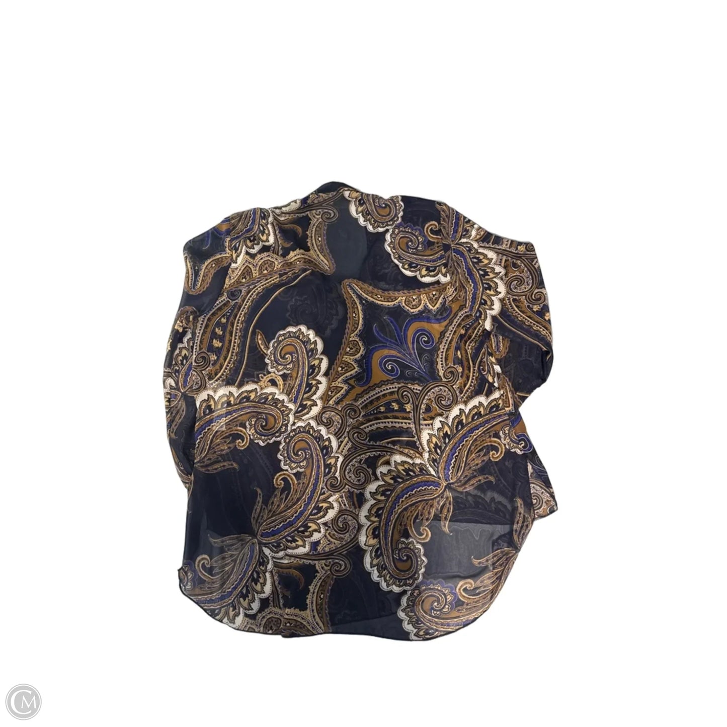 Blouse Long Sleeve By Chicos In Paisley Print, Size: L