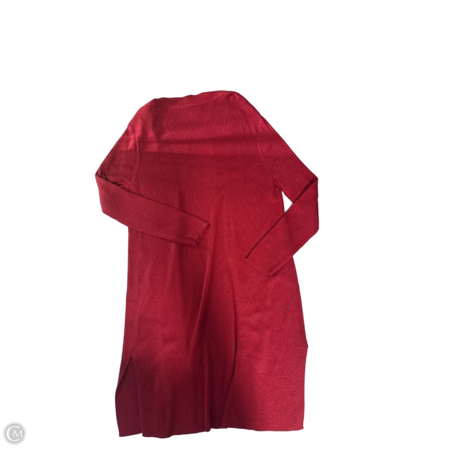 Sweater Cardigan By Chicos In Red, Size: L