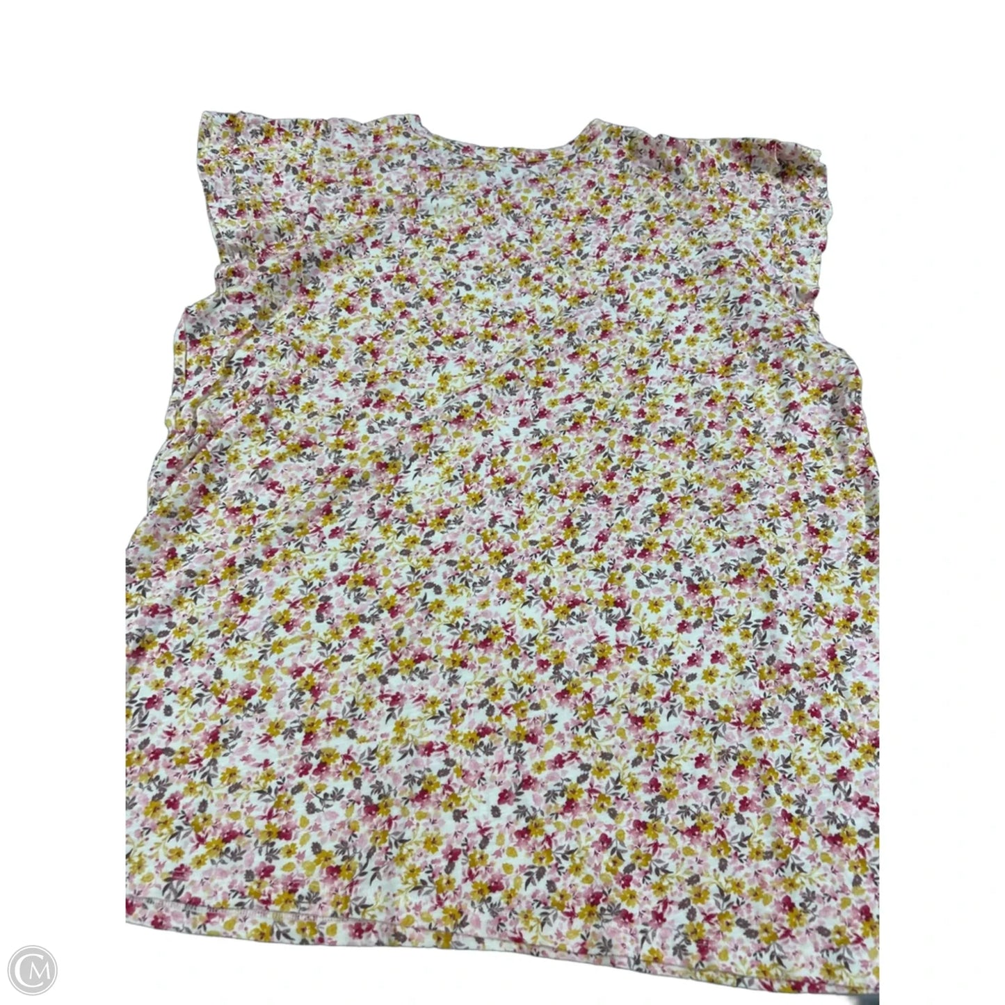 Top Short Sleeve By Torrid In Pink & Yellow, Size: 2x