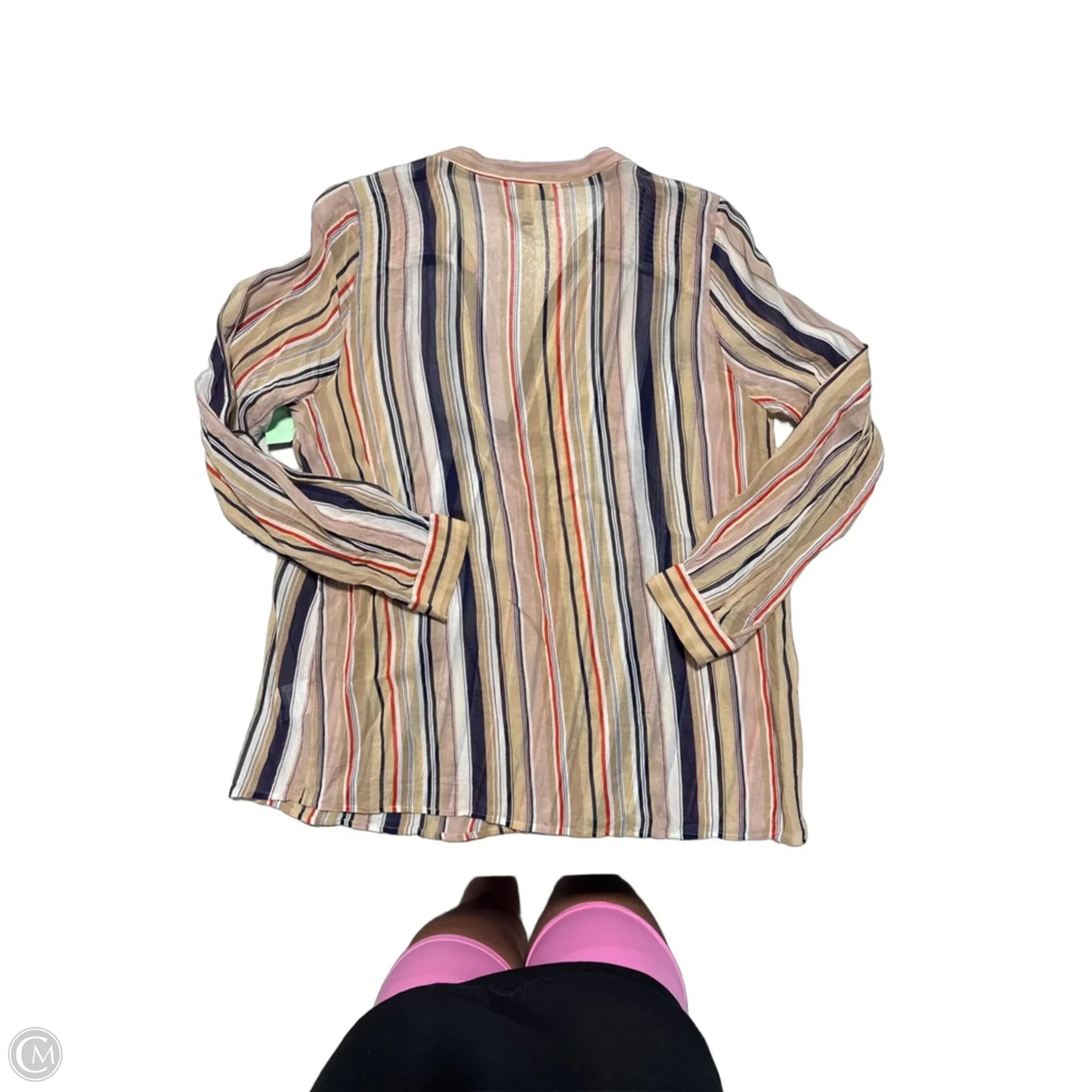 Top Long Sleeve By Joie In Striped Pattern, Size: S