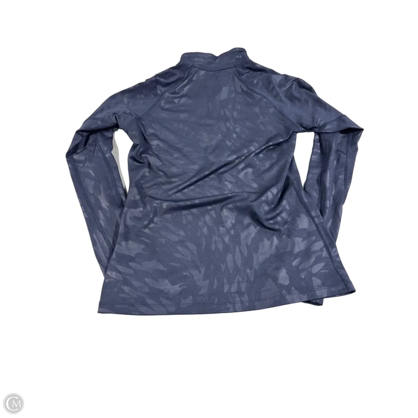 Athletic Top Long Sleeve Collar By Nike In Blue, Size: Xs