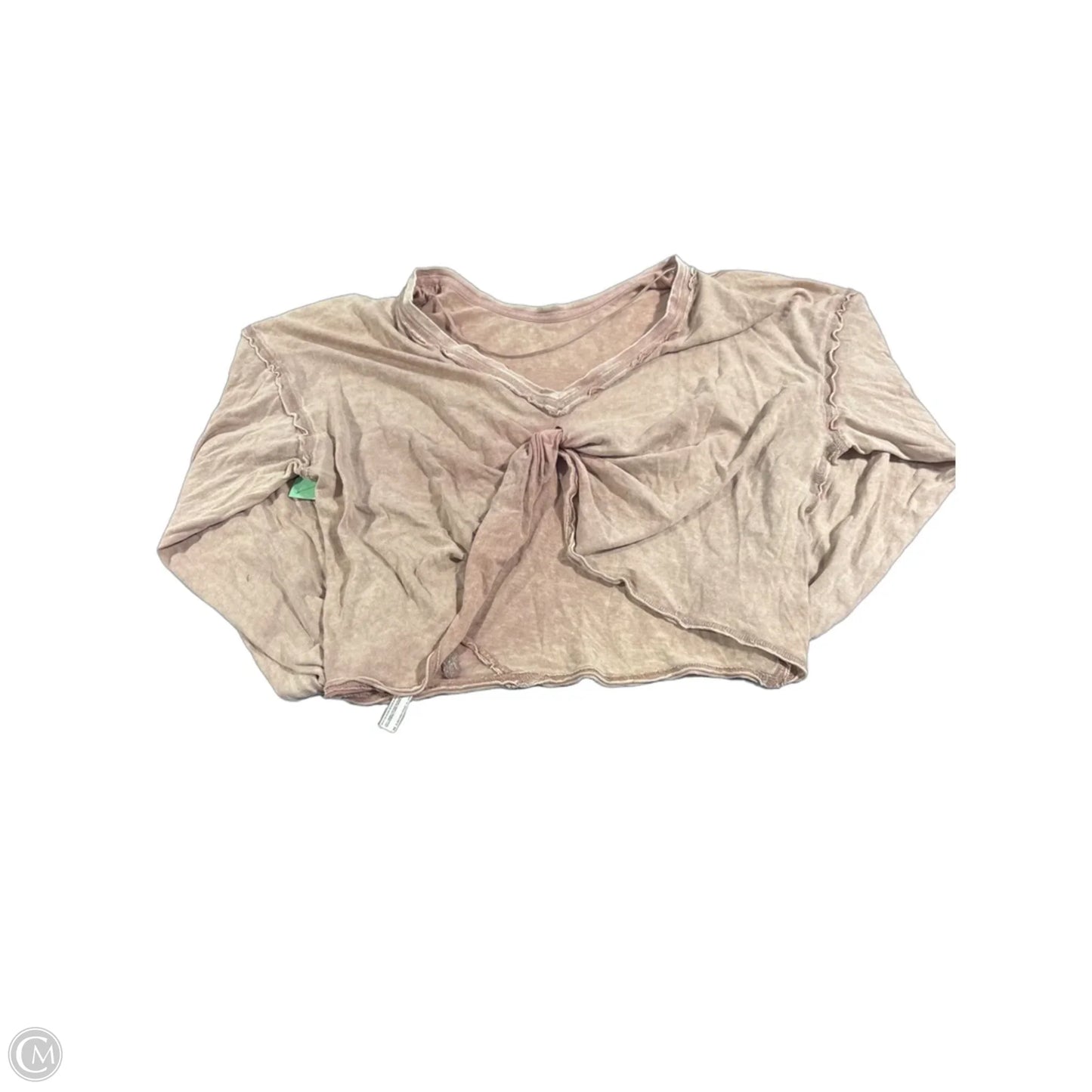 Top Long Sleeve By Free People In Pink, Size: S