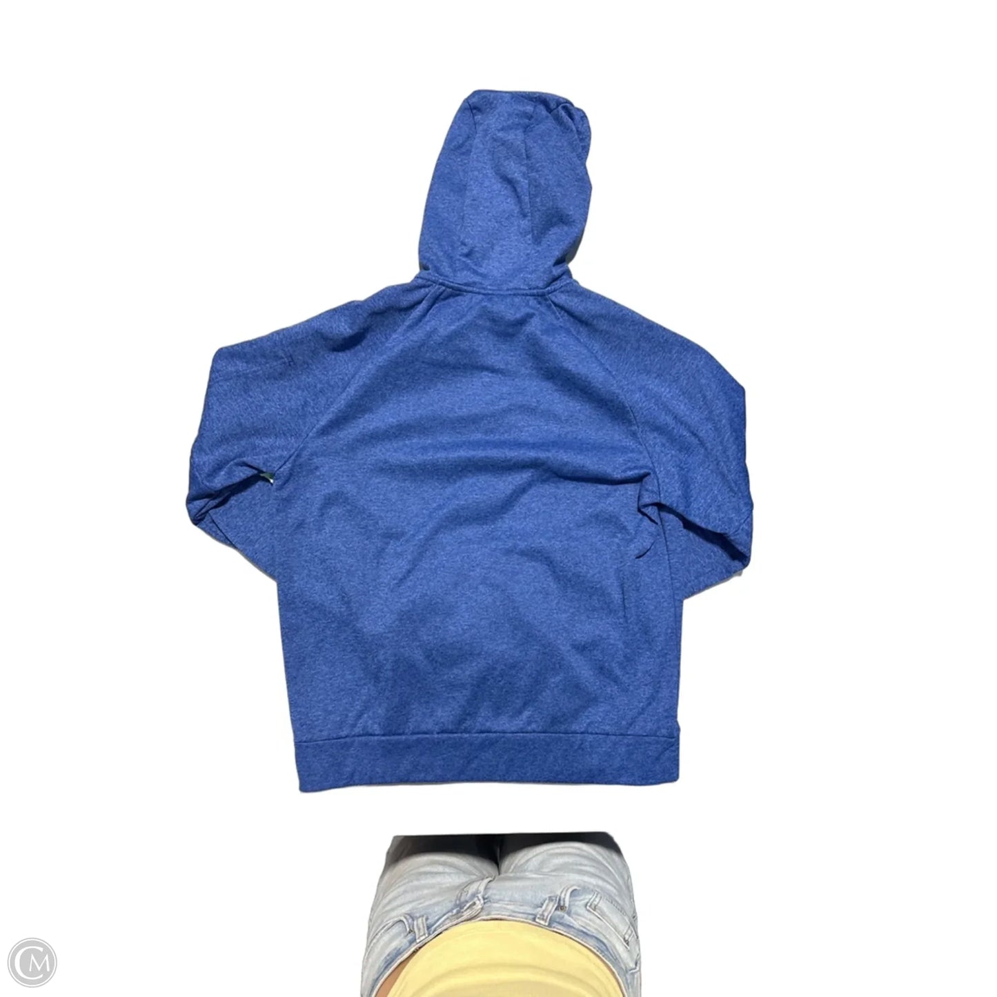 Athletic Top Long Sleeve Hoodie By Nike In Blue, Size: M