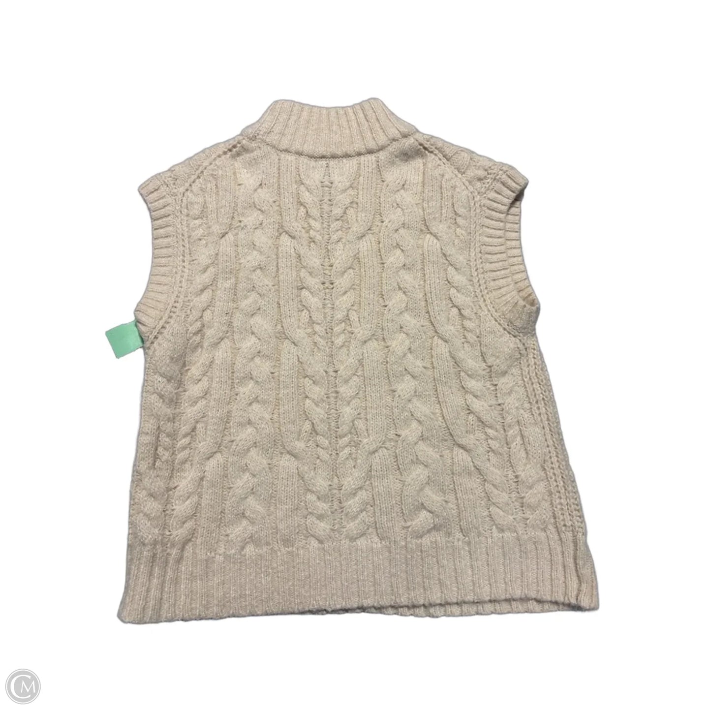Sweater Short Sleeve By A New Day In Cream, Size: M