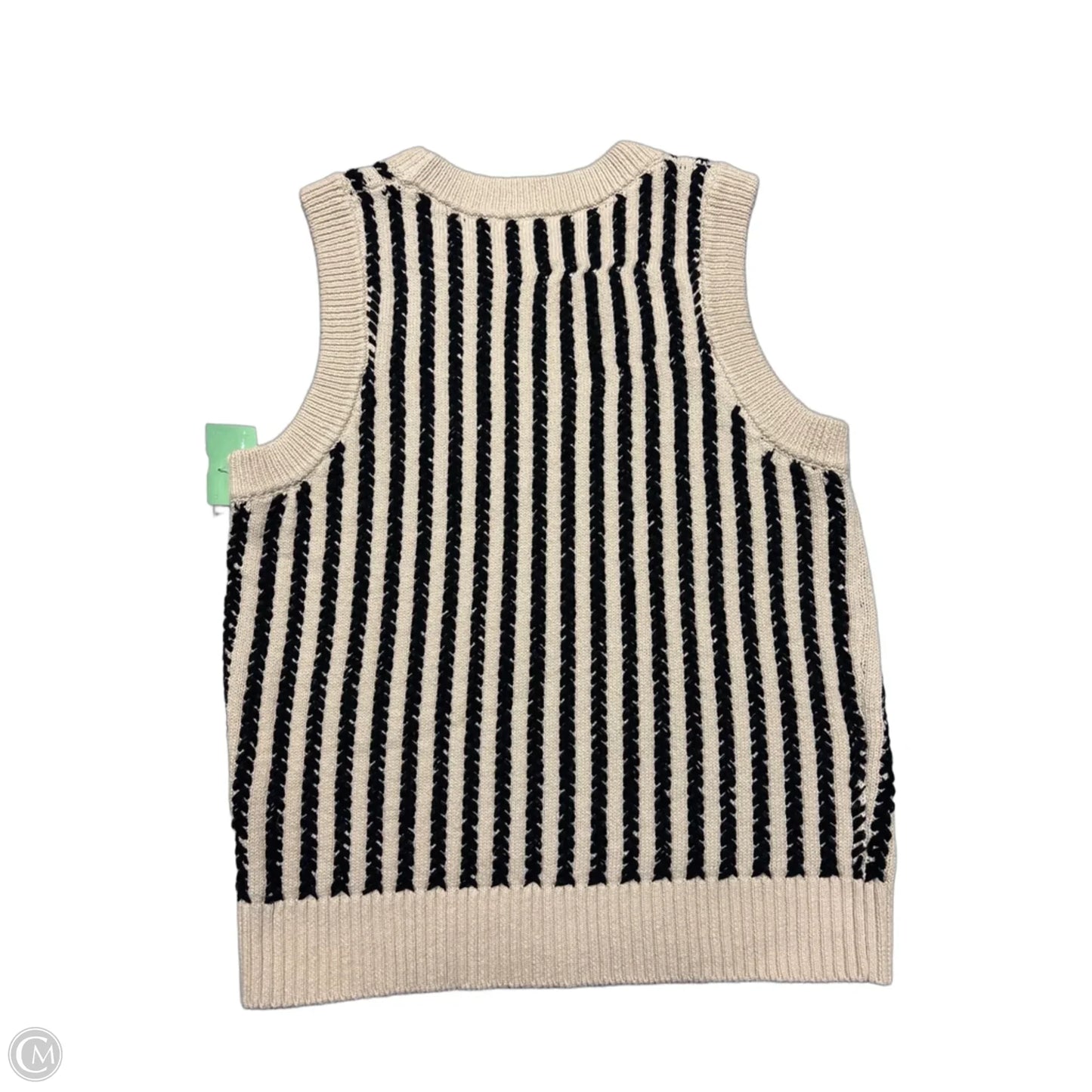 Sweater Short Sleeve By French Connection In Black & Tan, Size: S