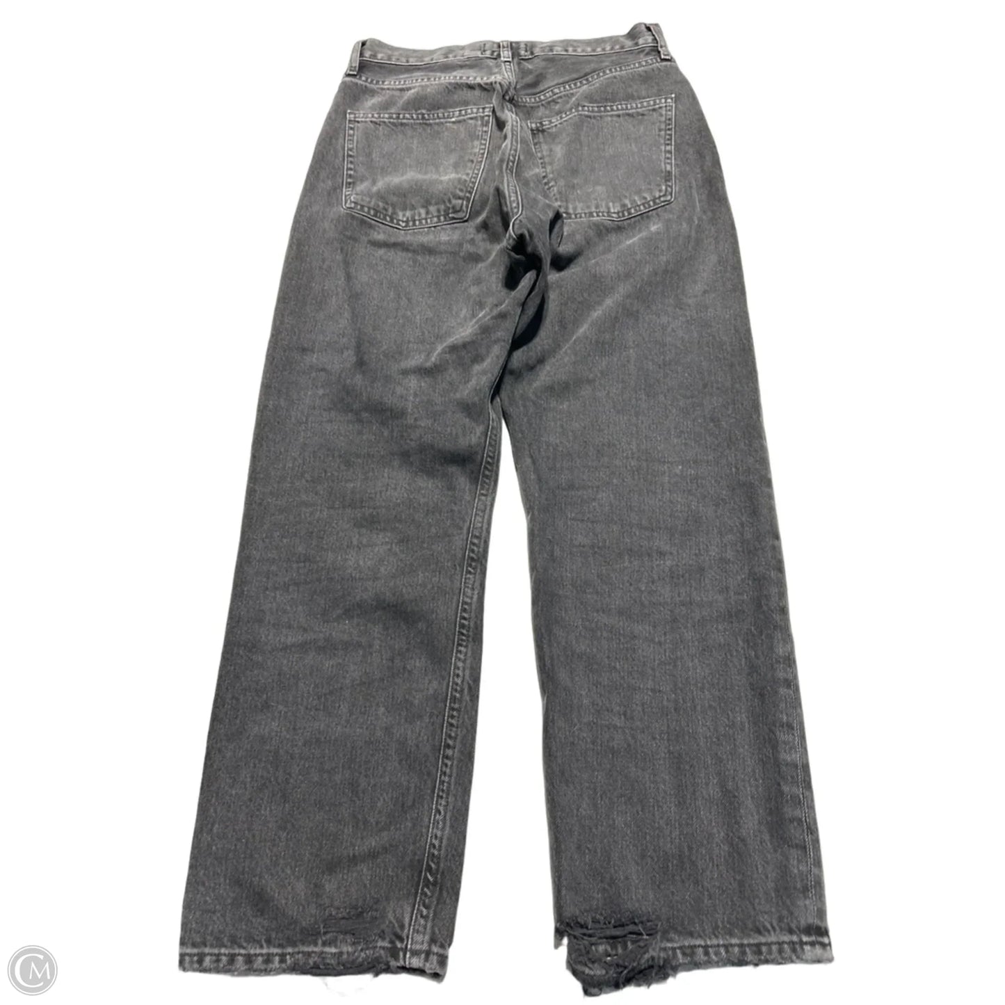 Jeans Straight By Agolde In Black Denim, Size: 2