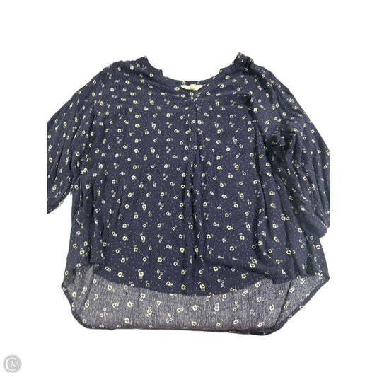 Top 3/4 Sleeve By Market & Spruce In Blue, Size: 3x