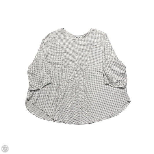 Top 3/4 Sleeve By Cme In Black & White, Size: 3x