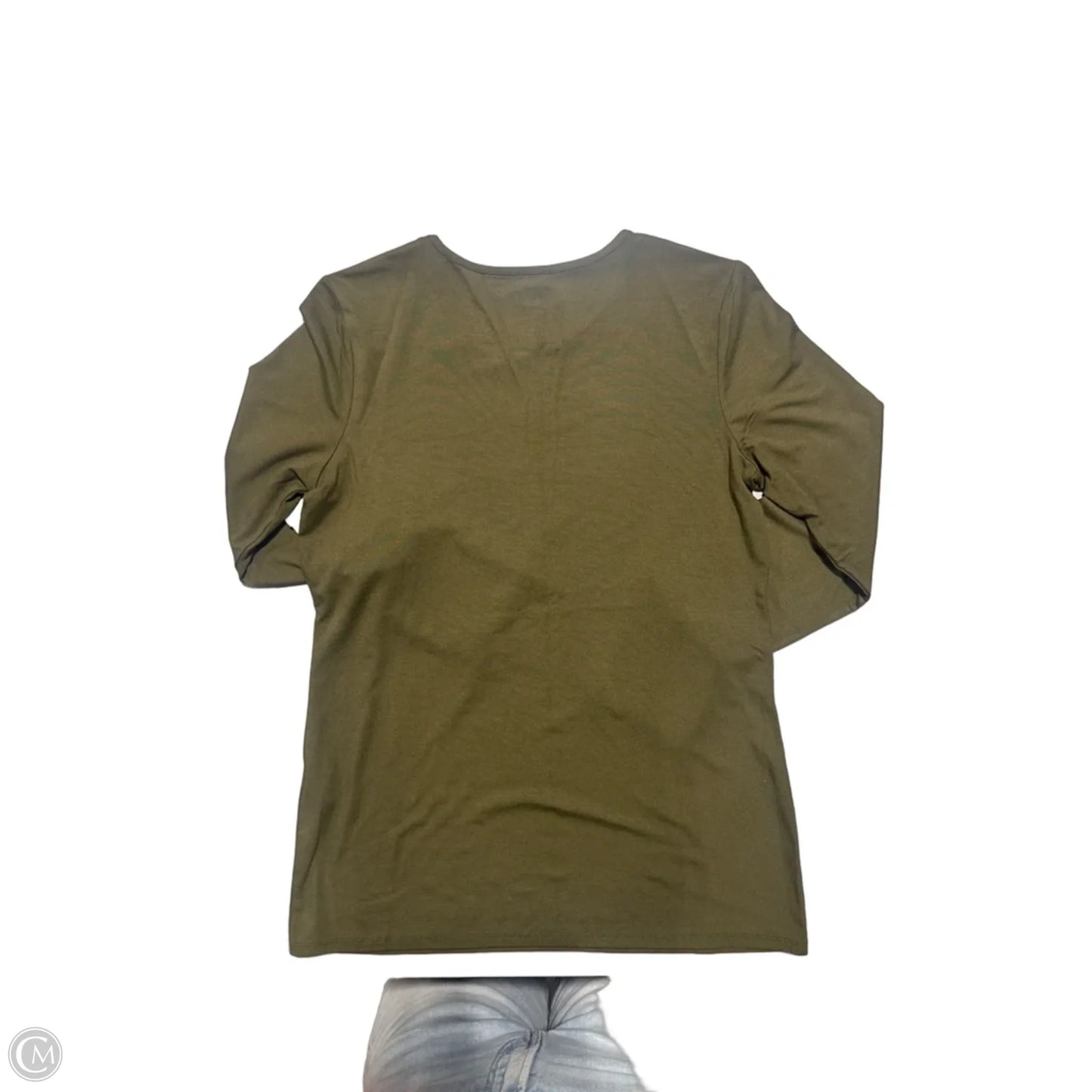 Top Long Sleeve By Chicos In Green, Size: S
