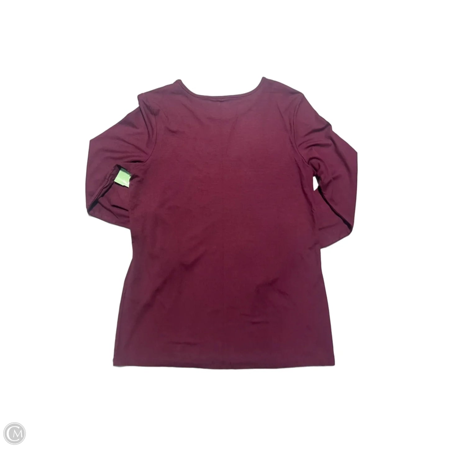 Top Long Sleeve By Chicos In Maroon, Size: S