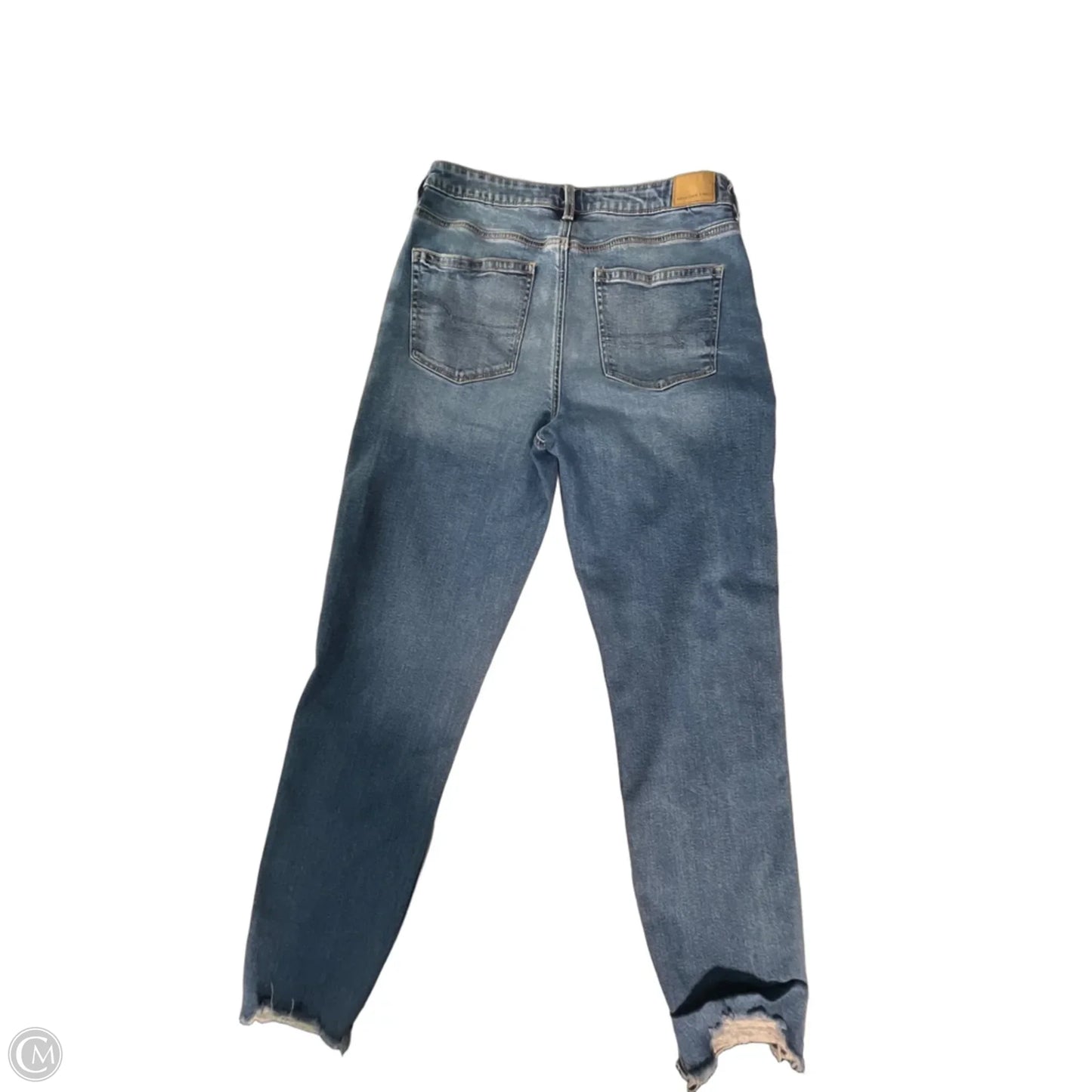Jeans Straight By American Eagle In Blue Denim, Size: 12