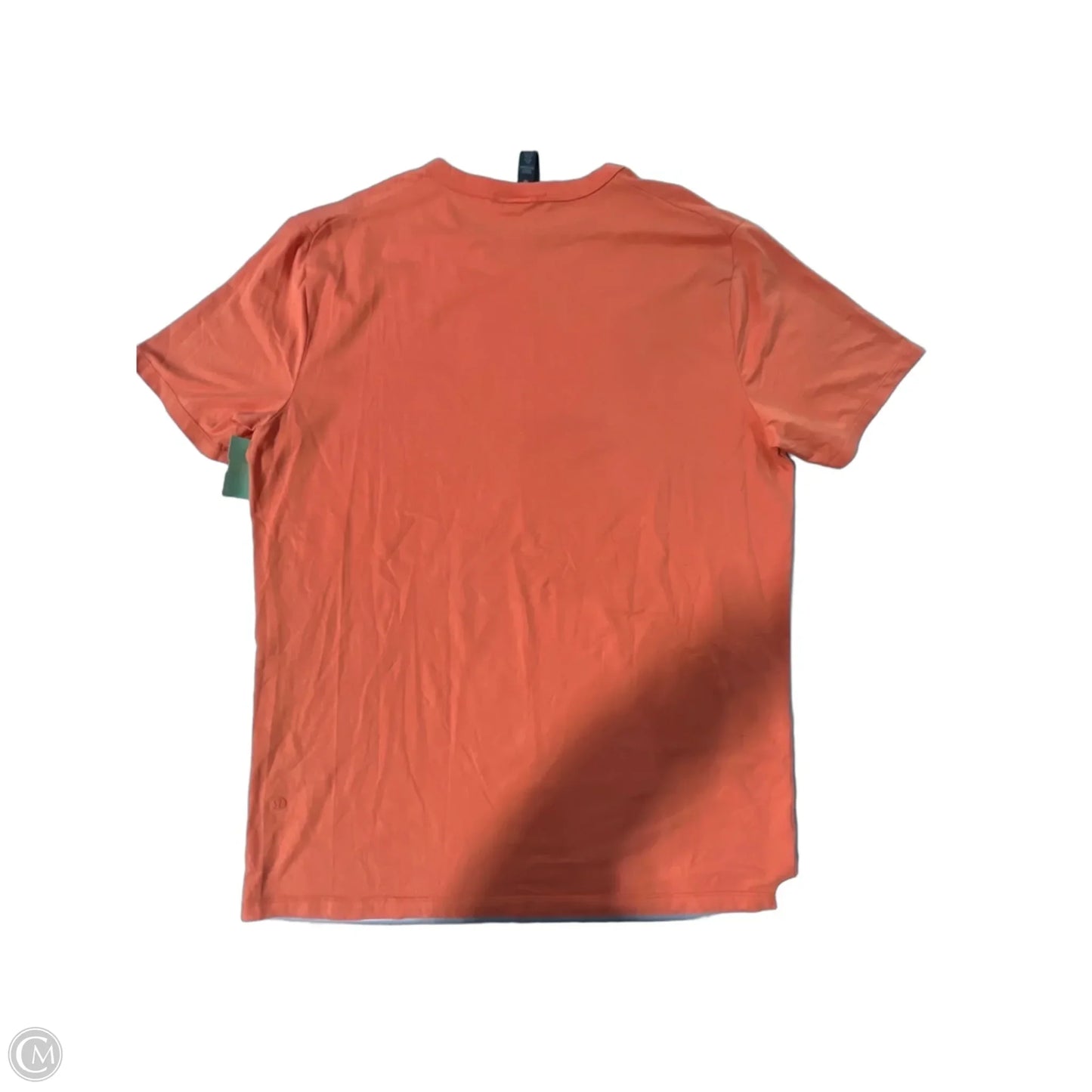 Athletic Top Short Sleeve By Lululemon In Orange, Size: L