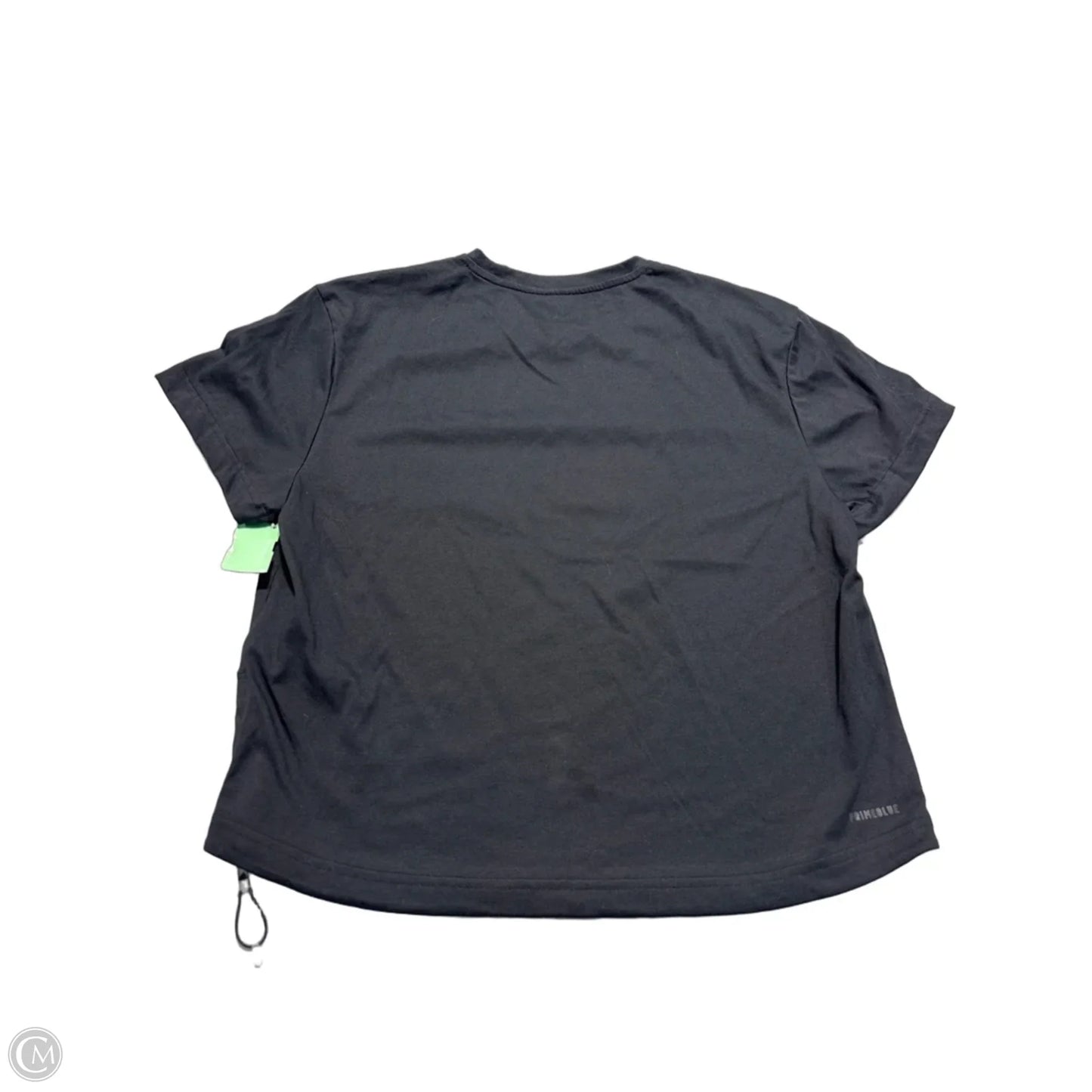 Athletic Top Short Sleeve By Adidas In Black, Size: L