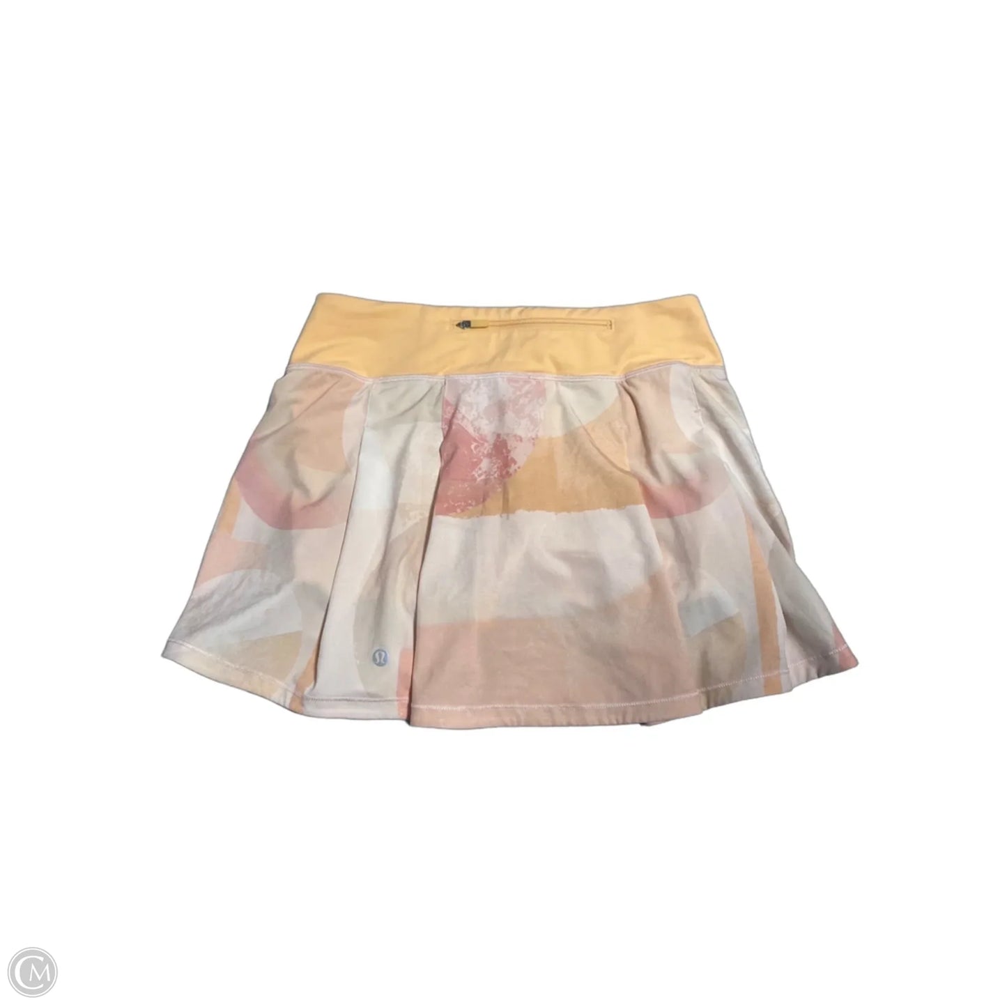 Athletic Skort By Lululemon In Orange & Pink, Size: 4