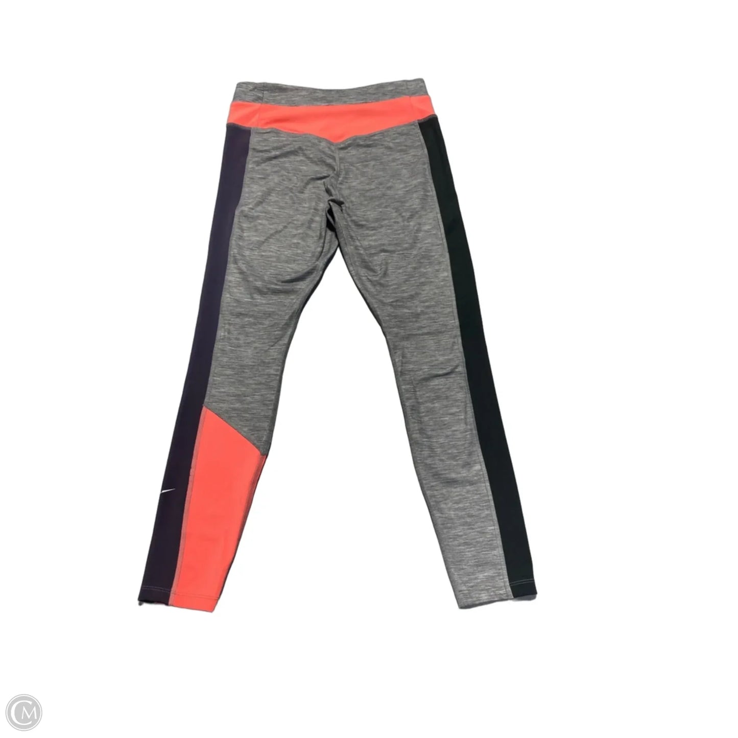 Athletic Leggings By Nike In Grey & Purple, Size: M